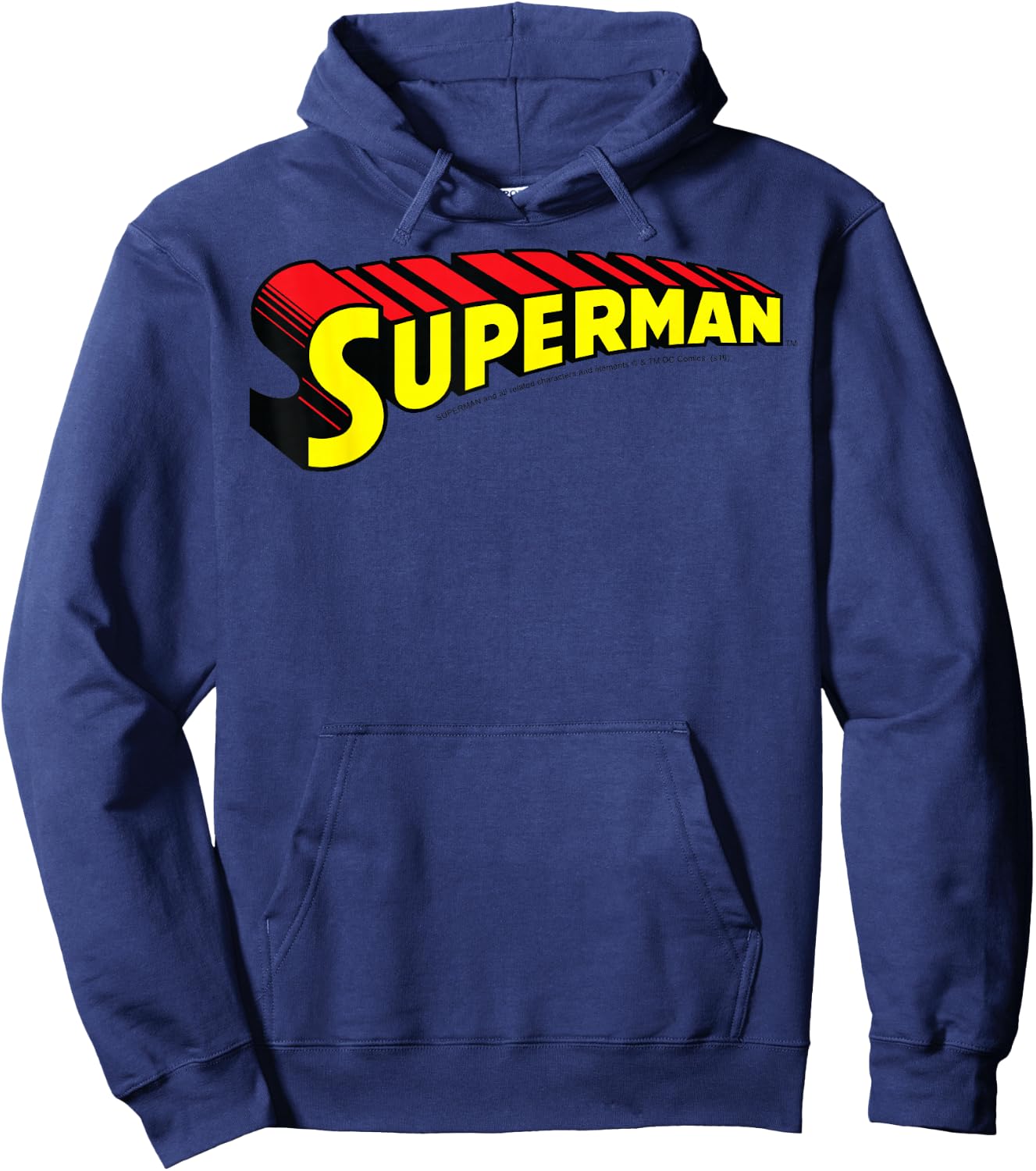 DC Comics Superman Bold Text Logo Hoodie - Hoodie | Navy