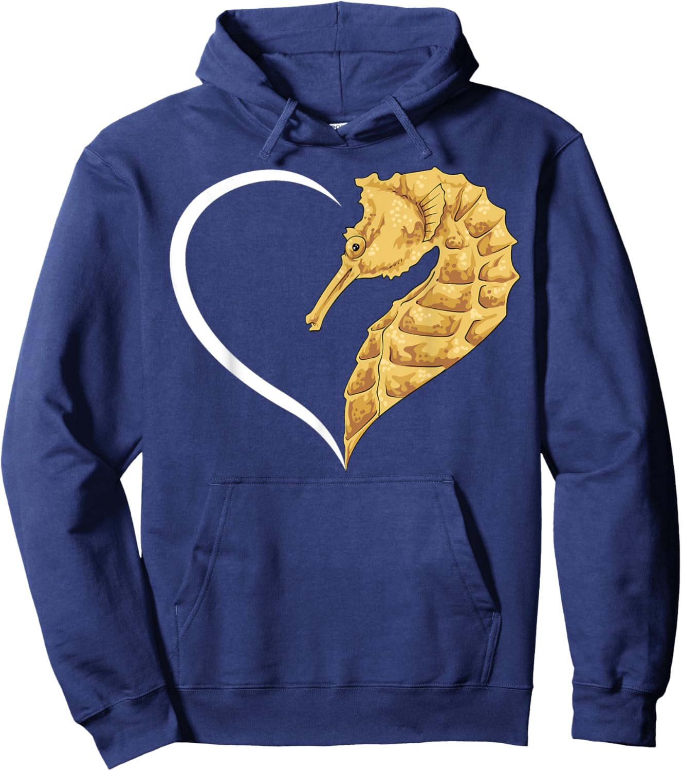 Seahorse Shirts Girls Kids Heart Cute Seahorse Hoodie - Hoodie | Navy
