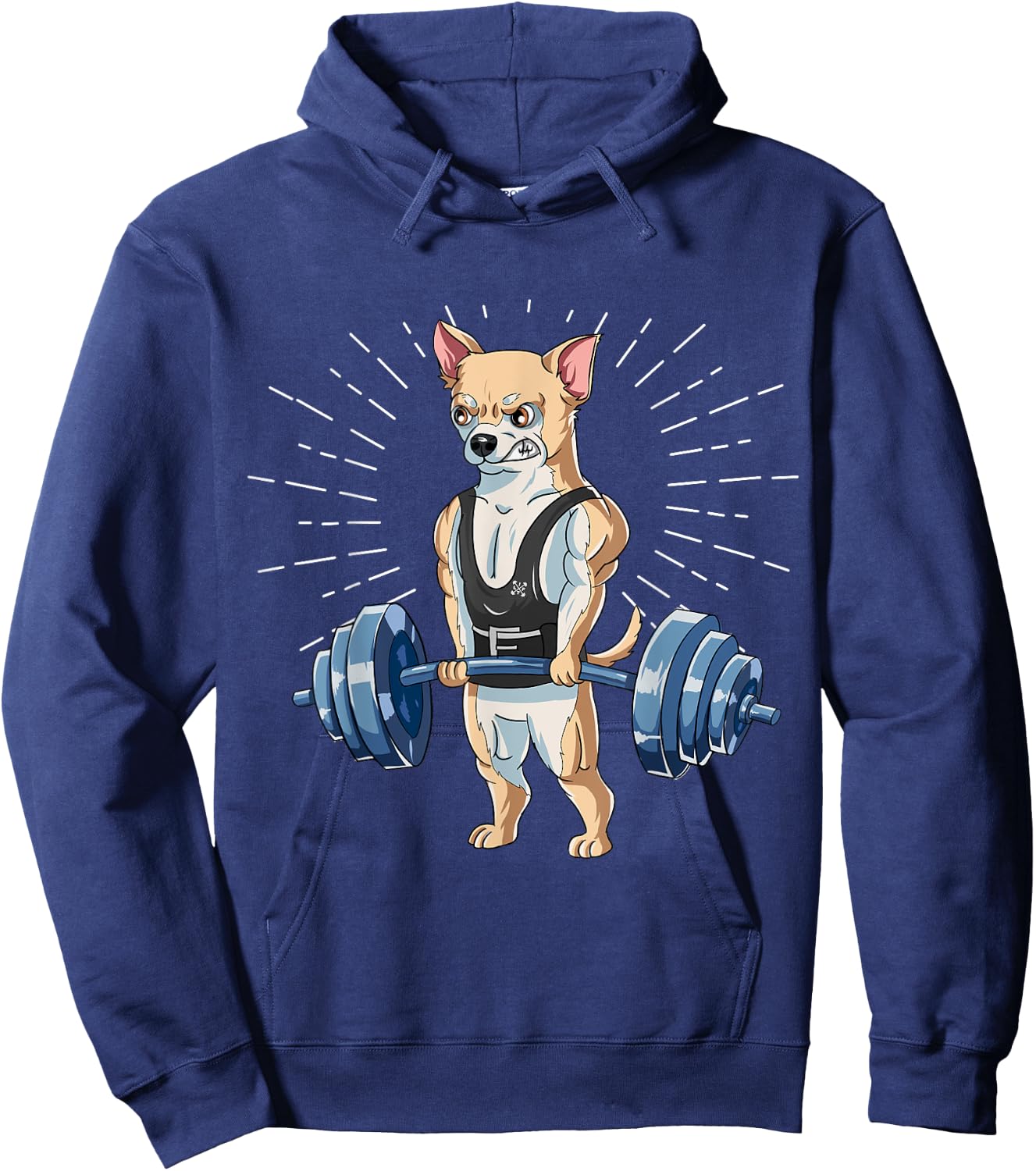 Chihuahua Deadlift Fitness Gym Weightlifting Hoodie - Hoodie | Navy