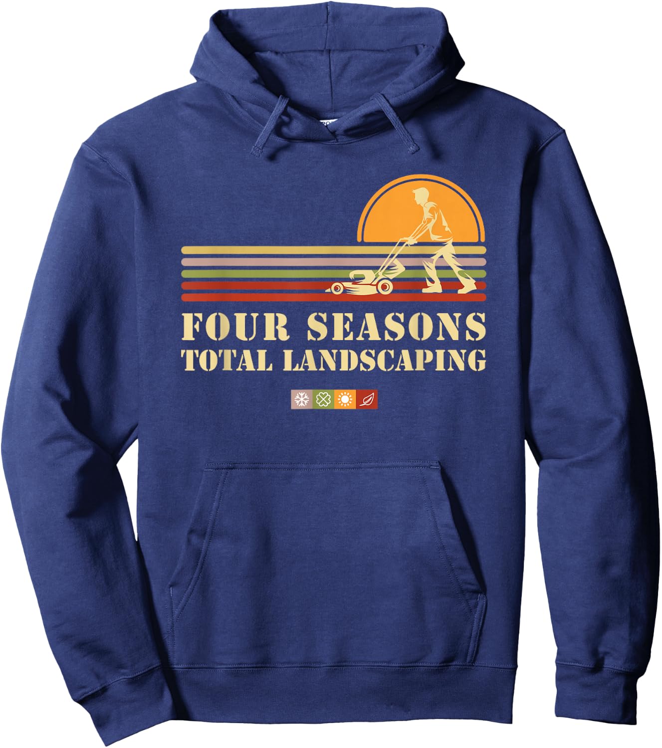 Four season total landscaping sunset vintage Hoodie - Hoodie | Navy