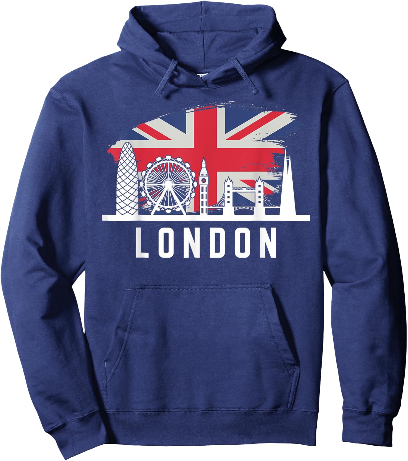 London Skyline England United Kingdom Souvenirs Hoodie - Hoodie | Navy