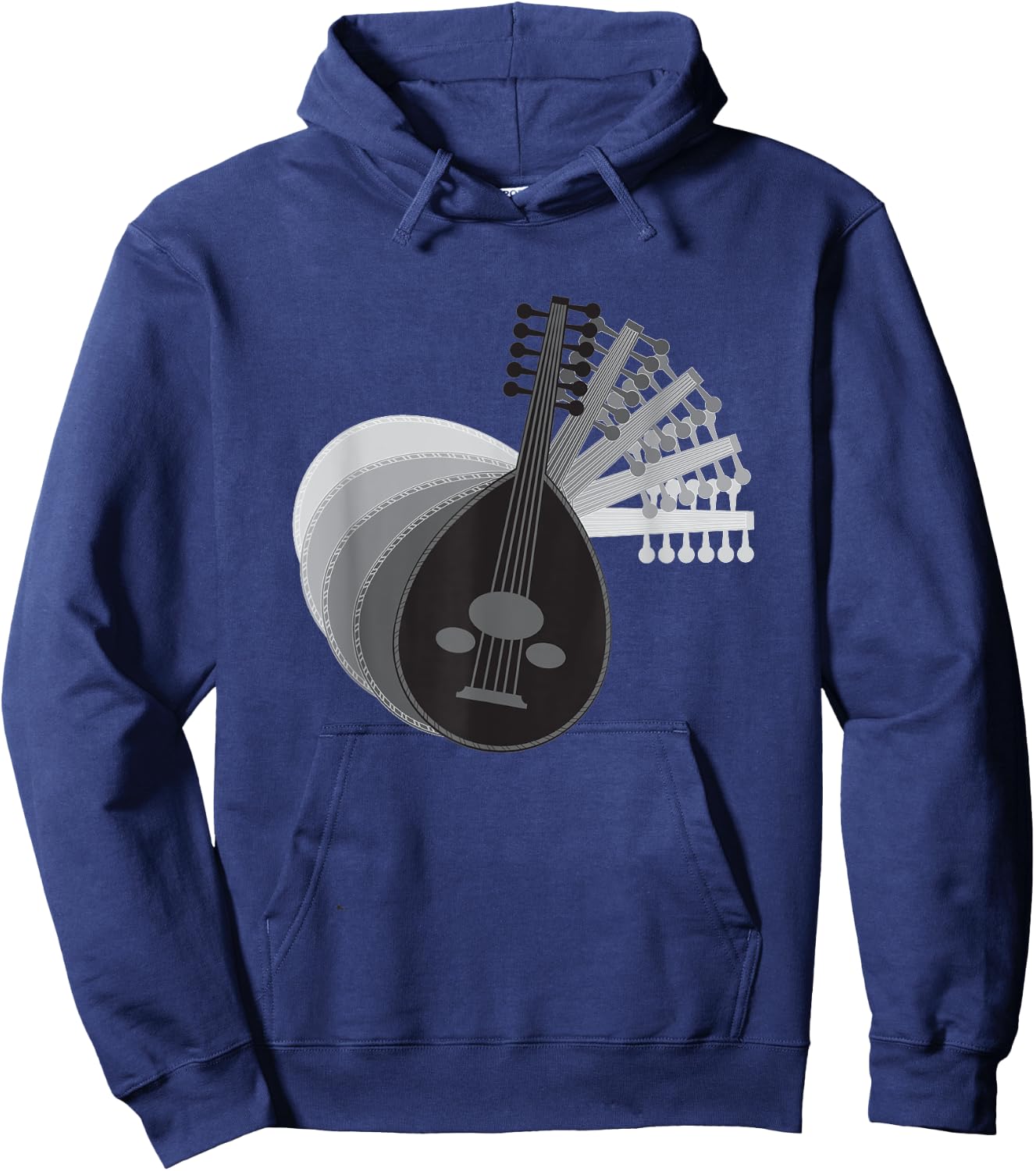 Oud Musical Instrument Design: Hoodie - Hoodie | Navy