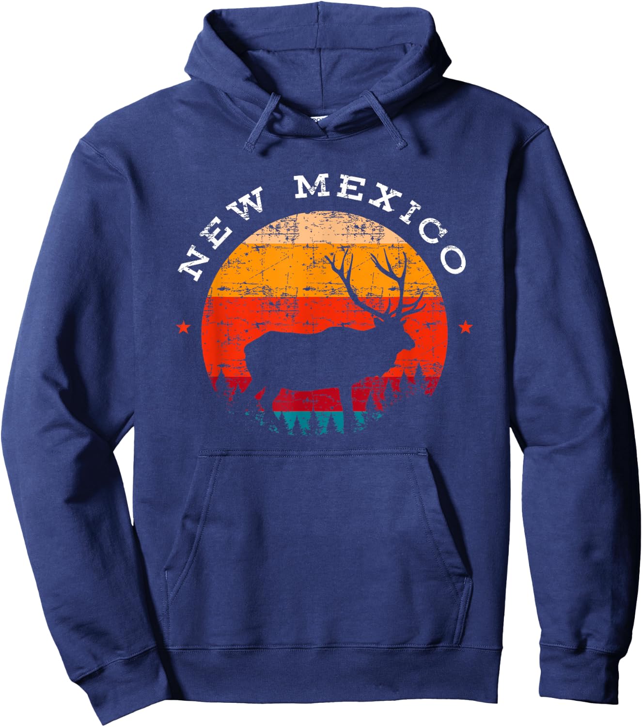 Elk Hunting New Mexico Souvenir Hunting Deer Hoodie - Hoodie | Navy