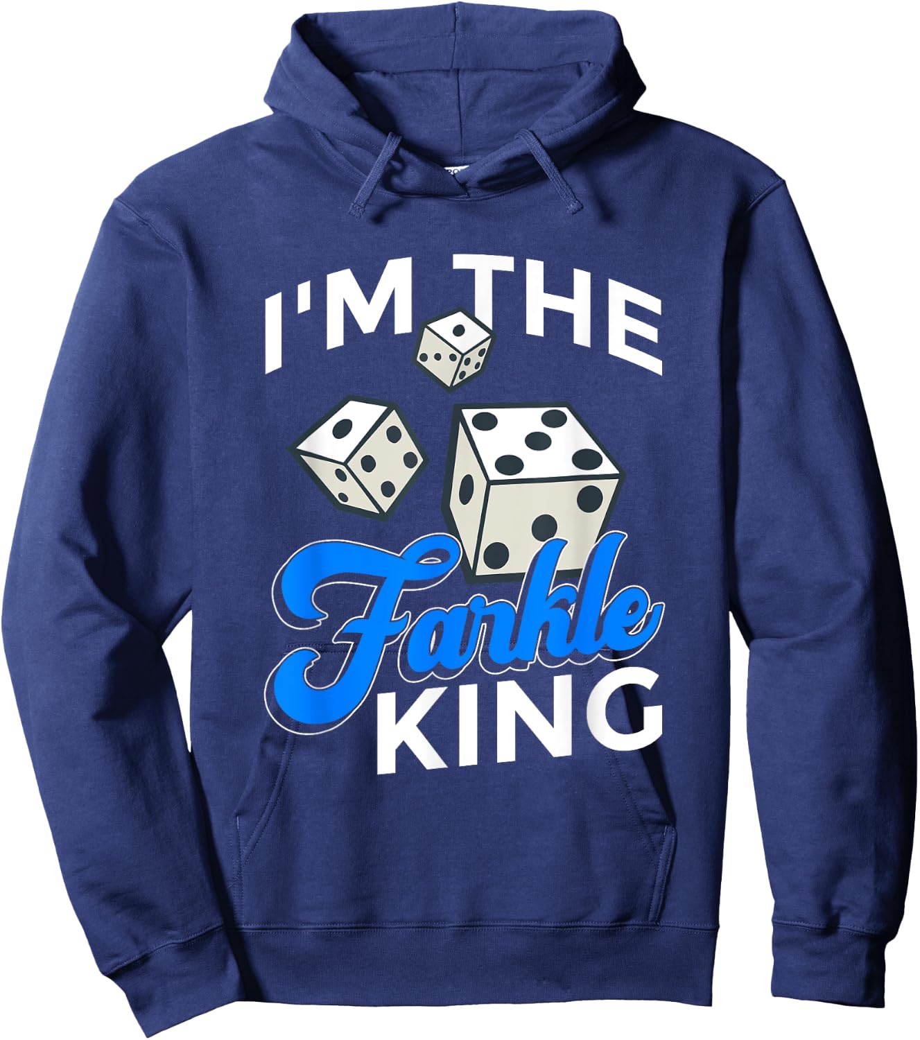 Farkle Dice Game Design For Farkle King Hoodie - Hoodie | Navy