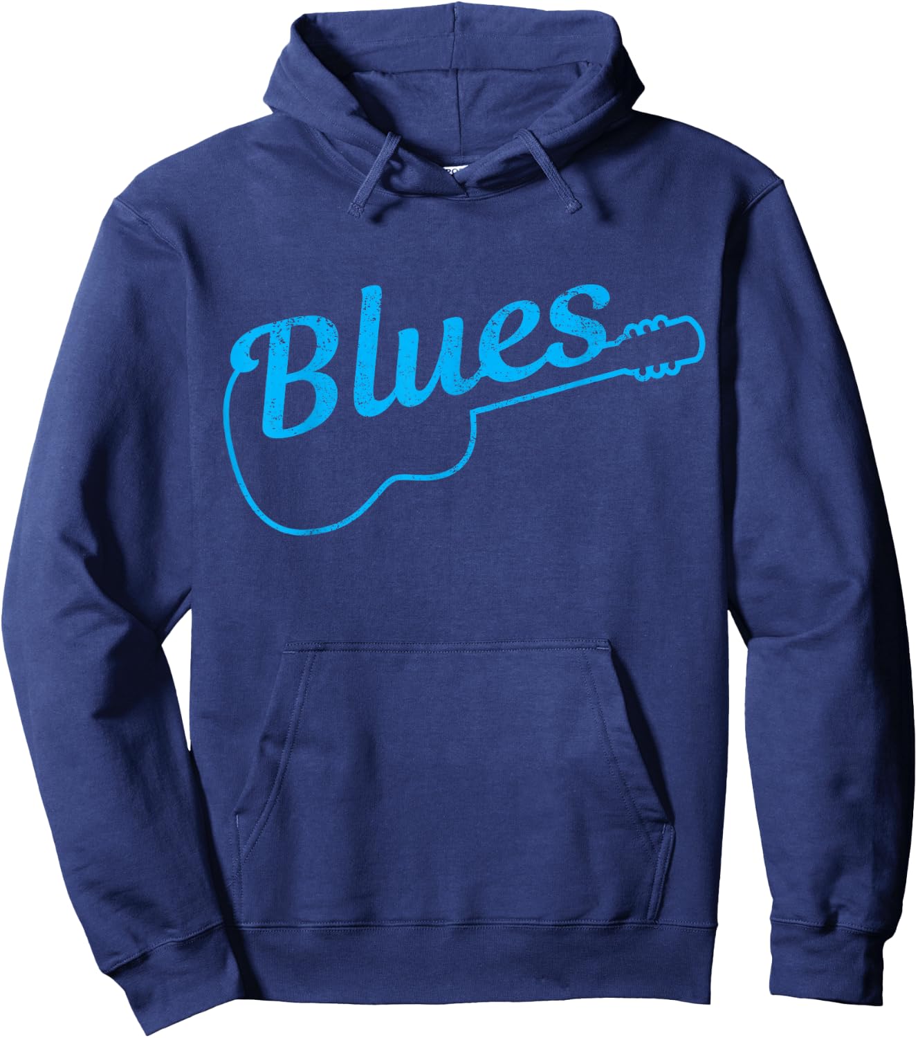 Blues Music Guitar Guitar Musician Vintage Hoodie - Hoodie | Navy
