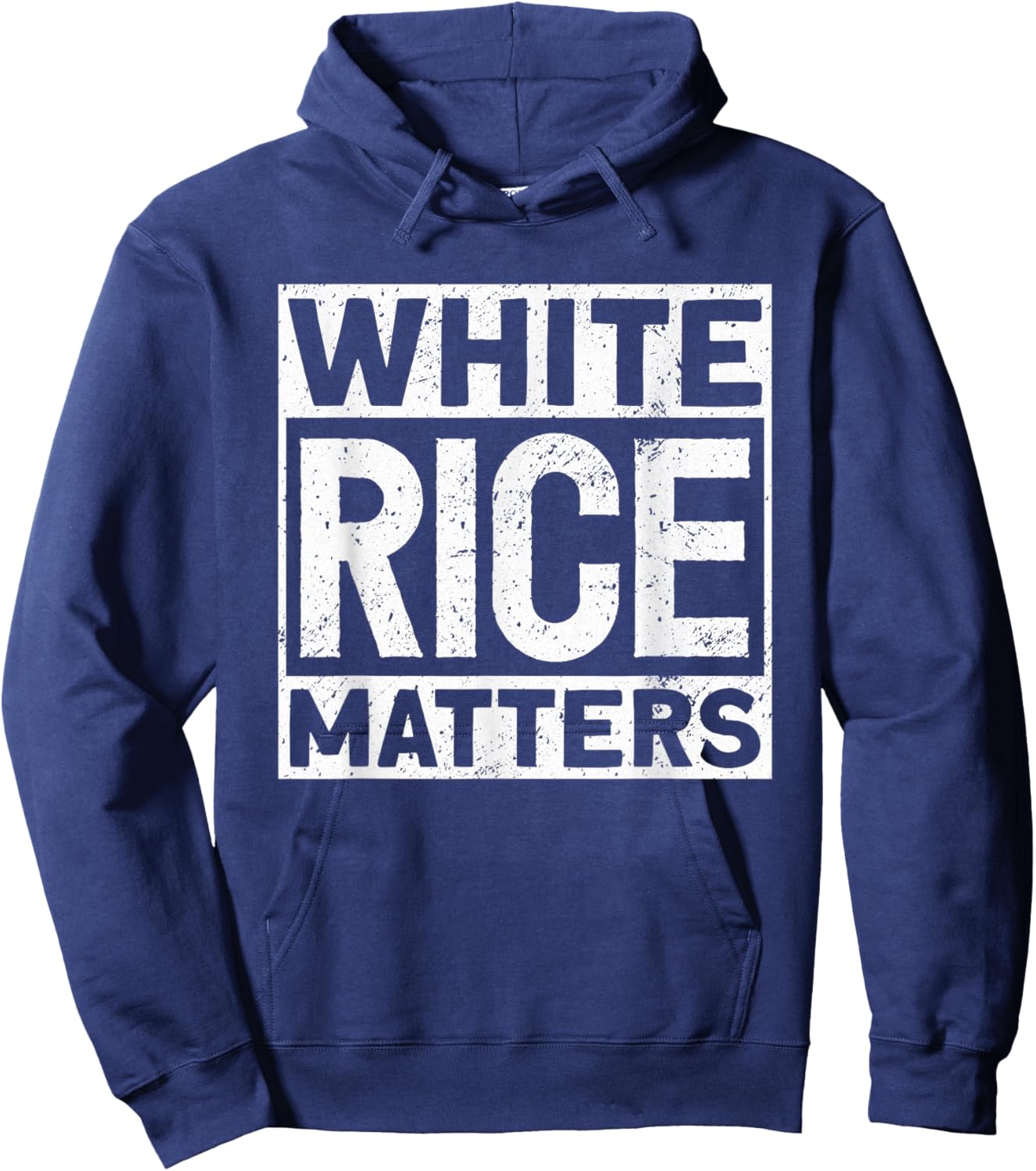 White Rice Matters Carbohydrate Asian Food Rice Hoodie - Hoodie | Navy