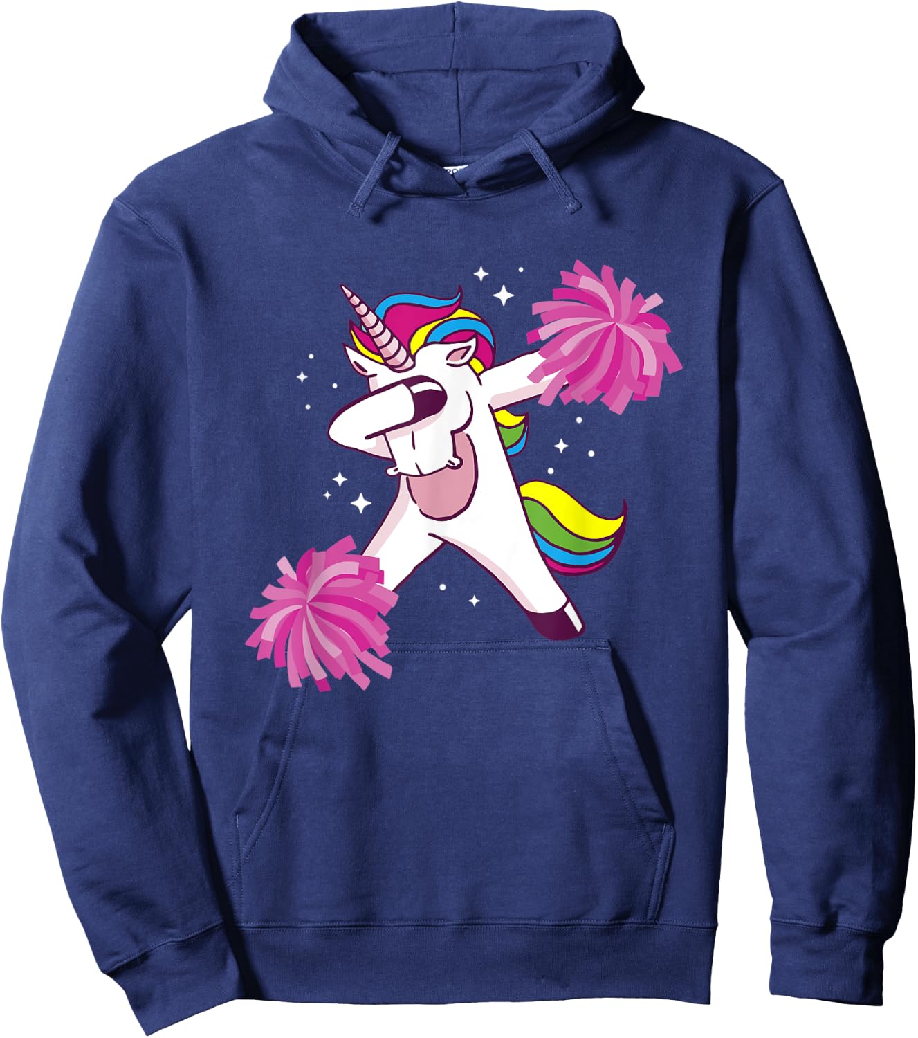 Cheer Unicorn Cheerleading Dabbing Cheerleader Hoodie - Hoodie | Navy