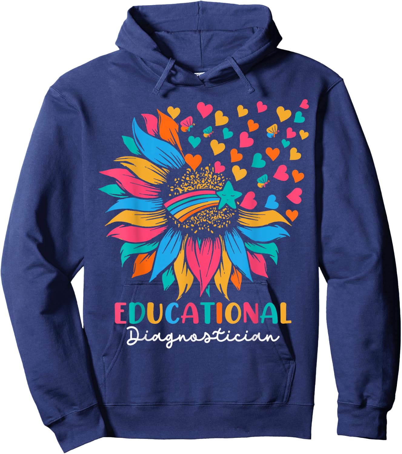 Sunflower Educational Diagnostician Hoodie - Hoodie | Navy