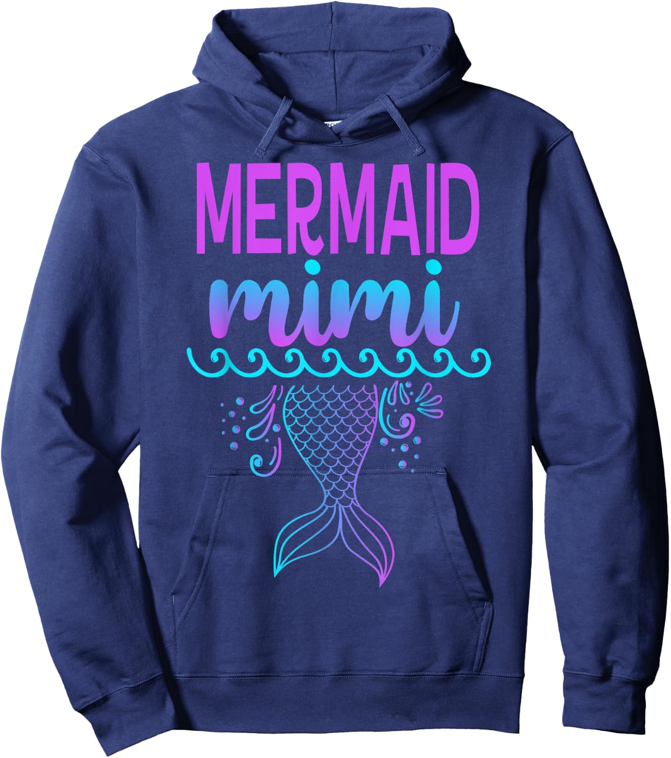 Mermaid Mimi Women's Grandma Birthday Hoodie - Hoodie | Navy