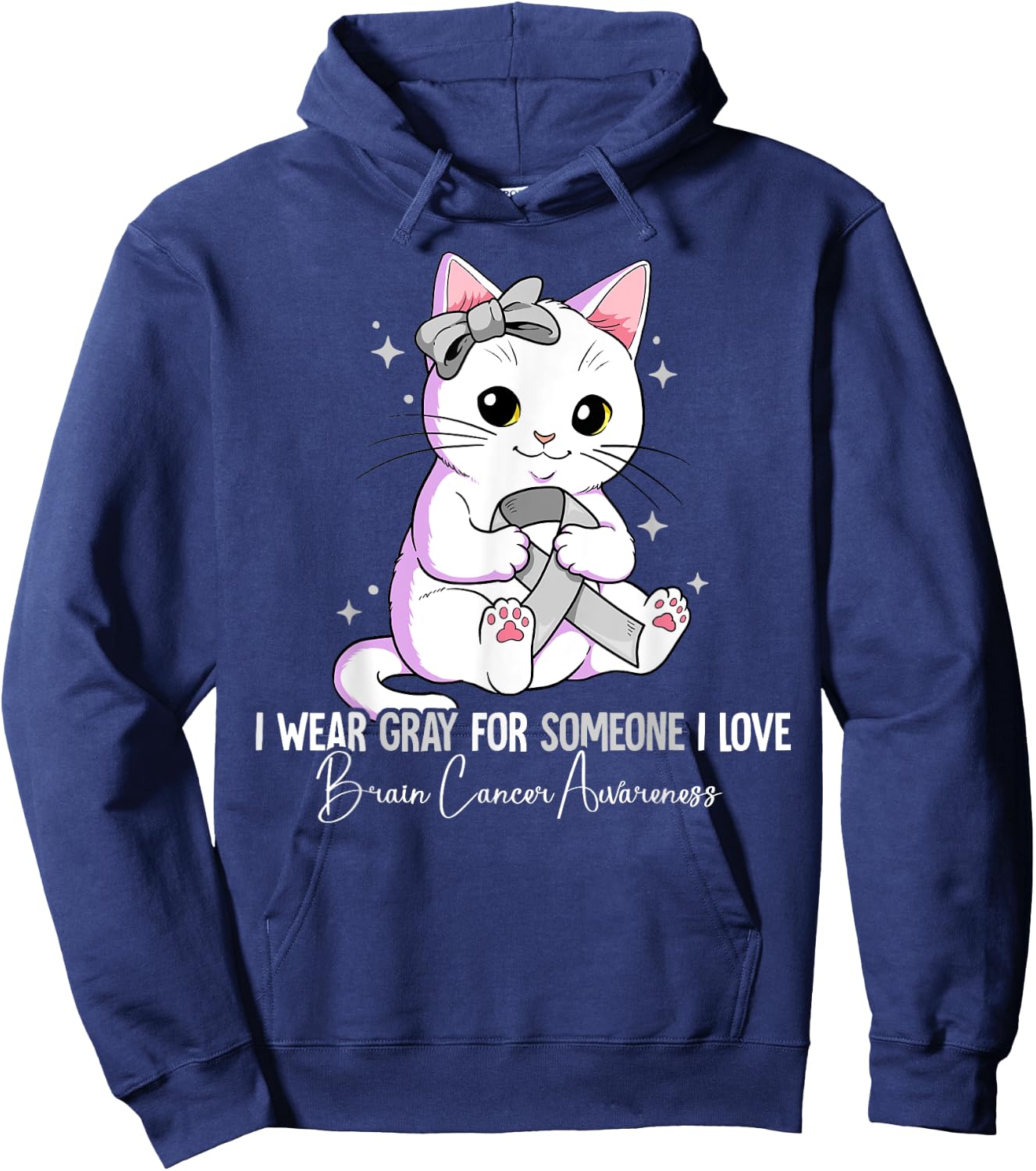 Brain Cancer Awareness Hoodie - Hoodie | Navy