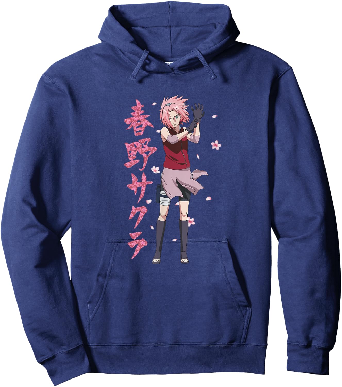 Naruto Shippuden Sakura Cherry Blossoms Anime Hoodie - Hoodie | Navy