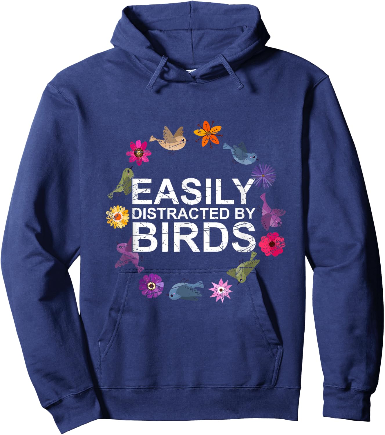 Easily Distracted By Birds Birds Hoodie - Hoodie | Navy