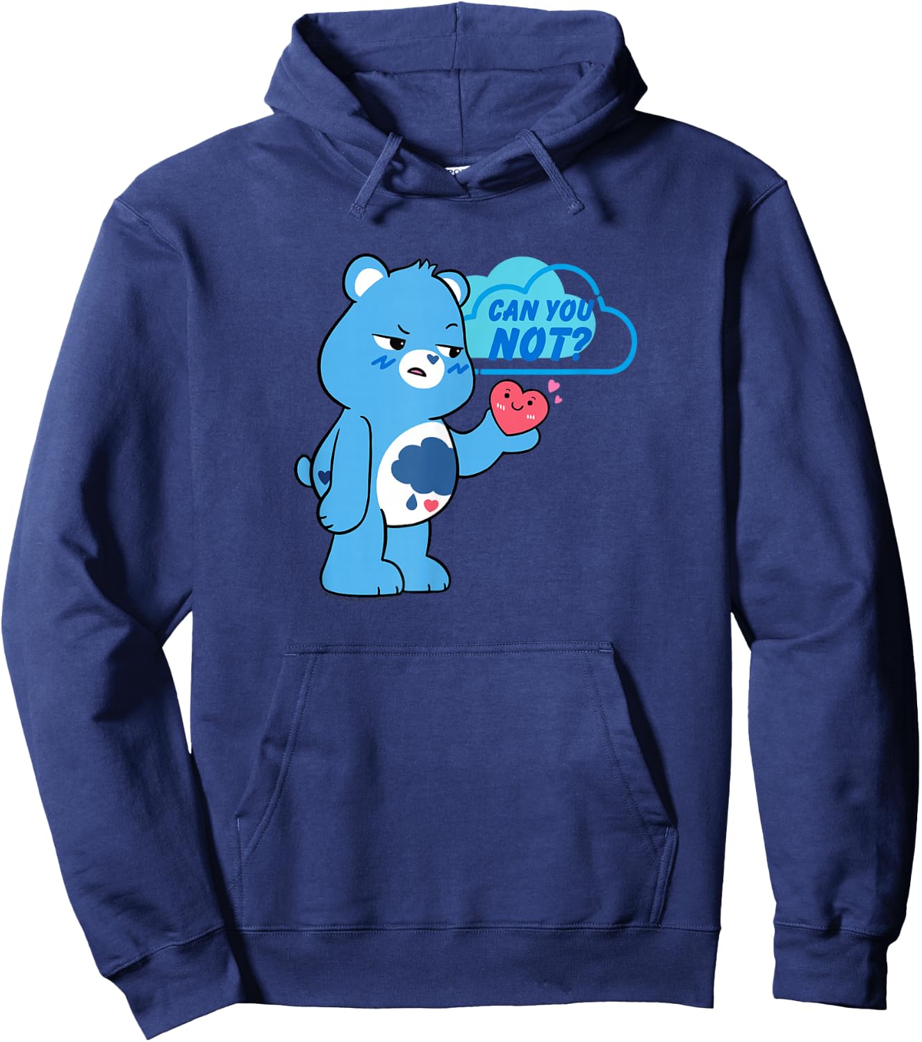 Care Bears Can You Not Grumpy Bear Cute Cartoon Hoodie - Hoodie | Navy