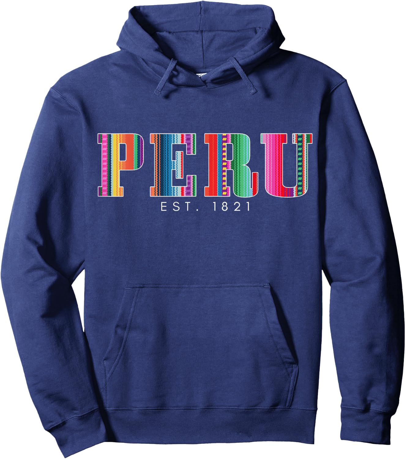 Peru Est. 1821 Peruvian Pattern Roots Peru Hoodie - Hoodie | Navy