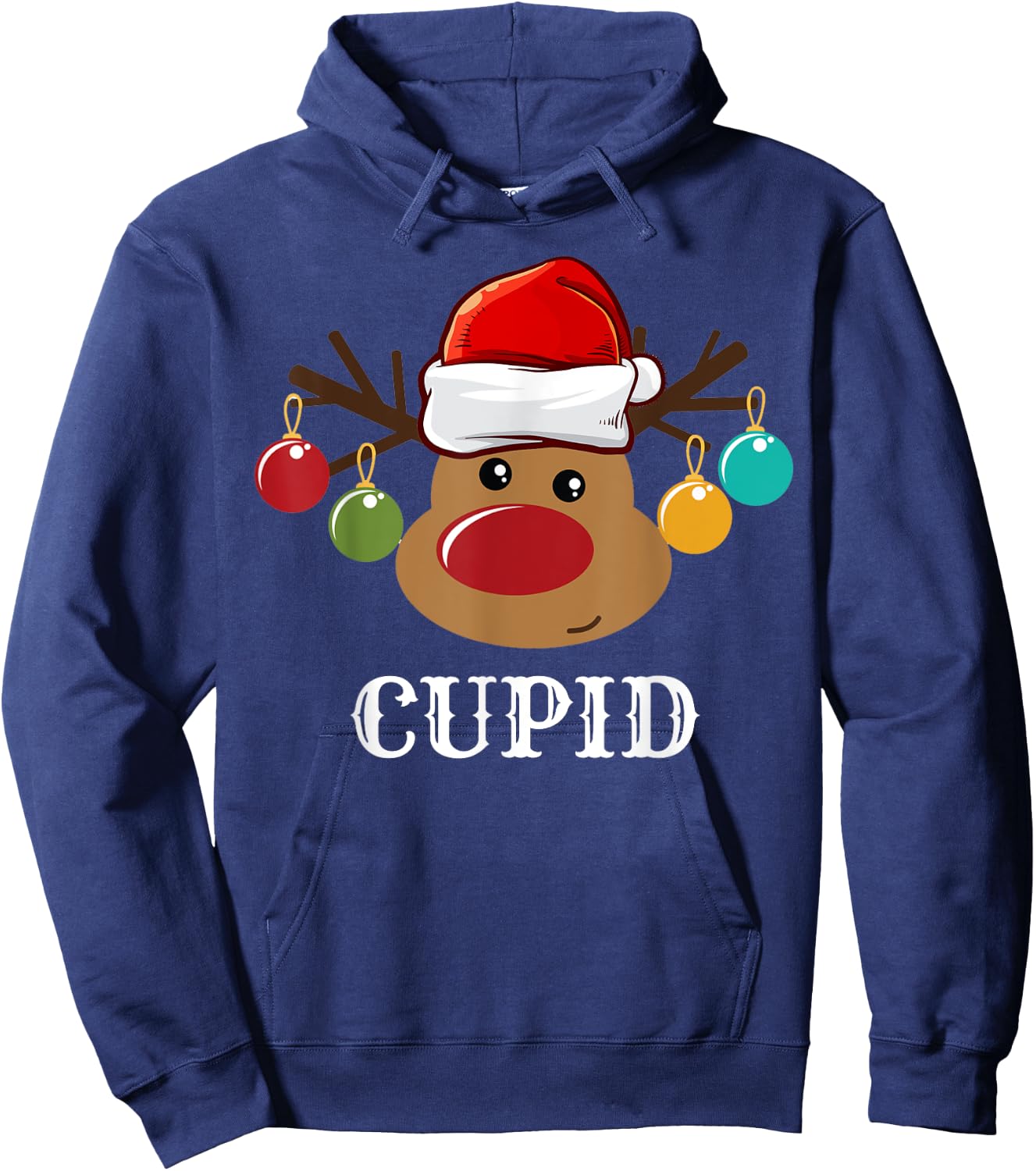 Santa Reindeer Cupid Xmas Group Costume Hoodie - Hoodie | Navy