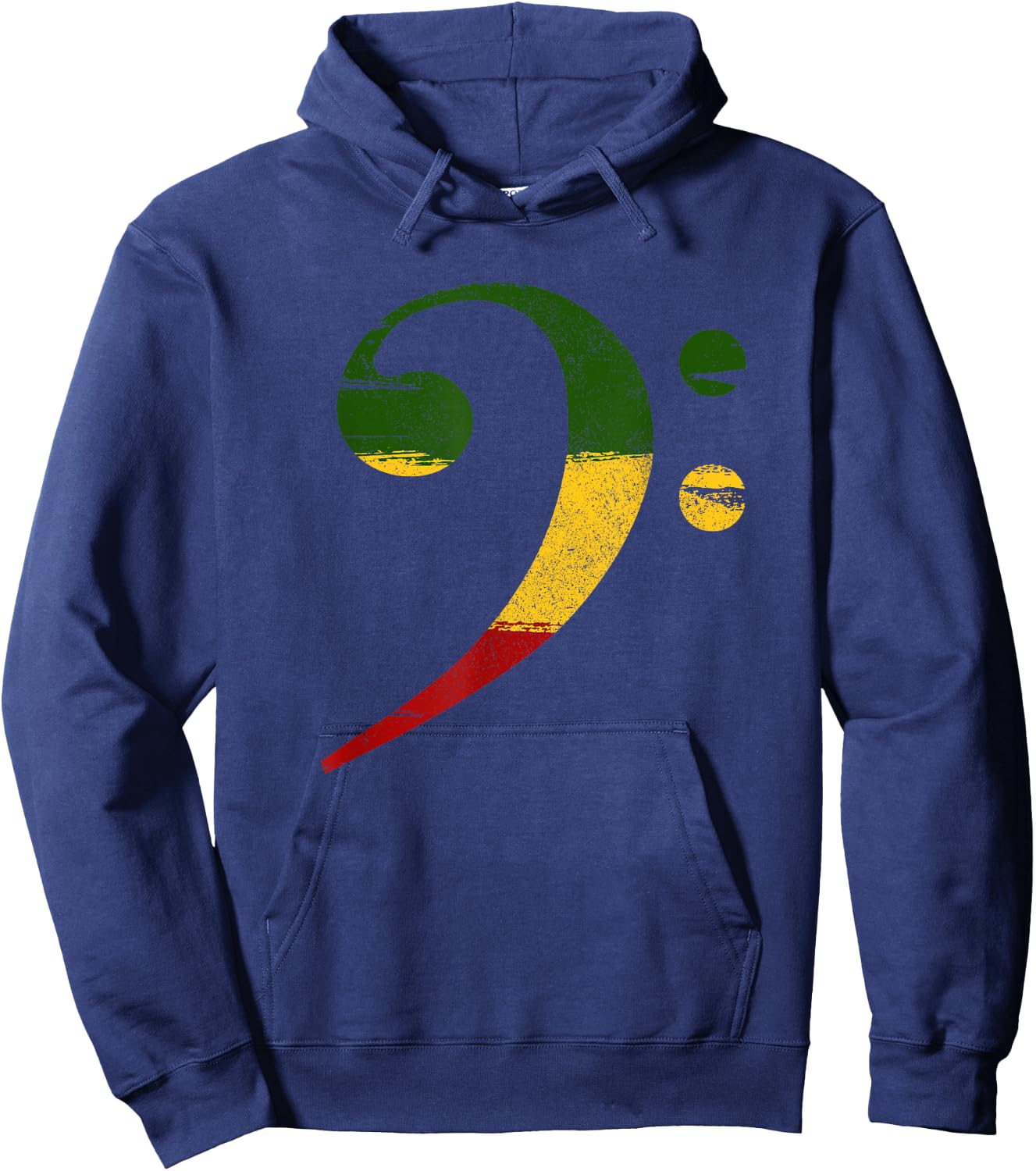 Reggae bass bassist Rastafarian Hoodie - Hoodie | Navy
