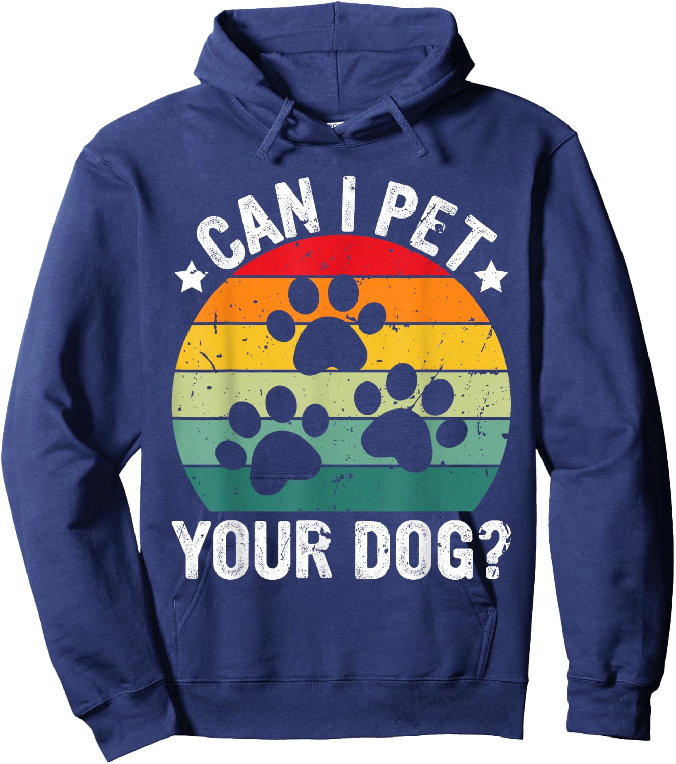 Vintage Retro Can I Pet Your Dog? Hoodie - Hoodie | Navy