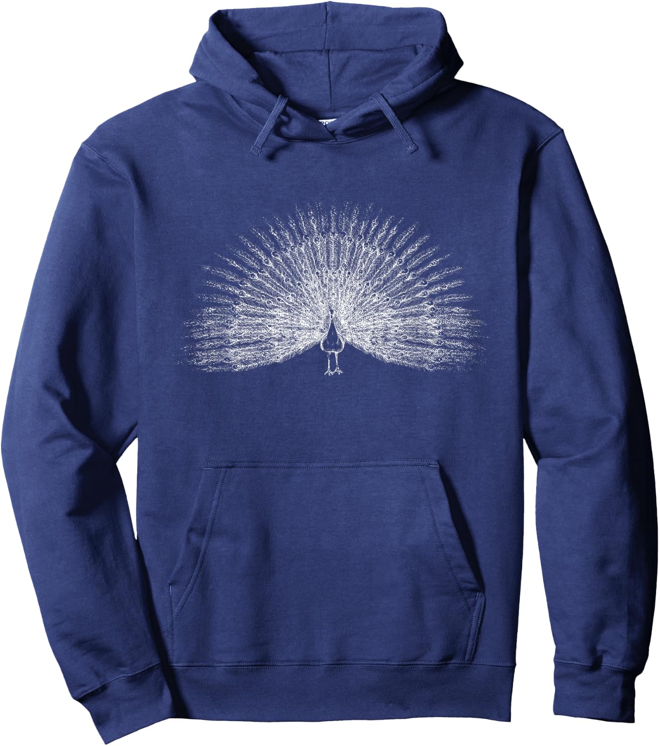 Distressed Peacock Hoodie - Hoodie | Navy