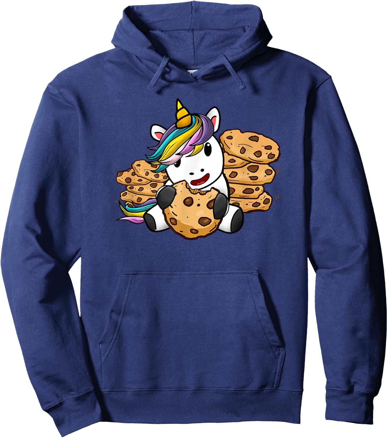 Unicorn Girl Cookies Gift Love Awesome Funny Hoodie - Hoodie | Navy