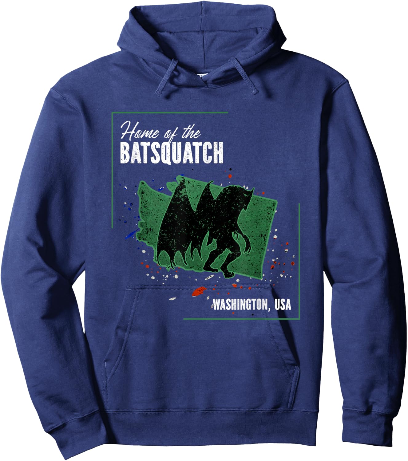 Washington - Cryptids Home of the Batsquatch Hoodie - Hoodie | Navy