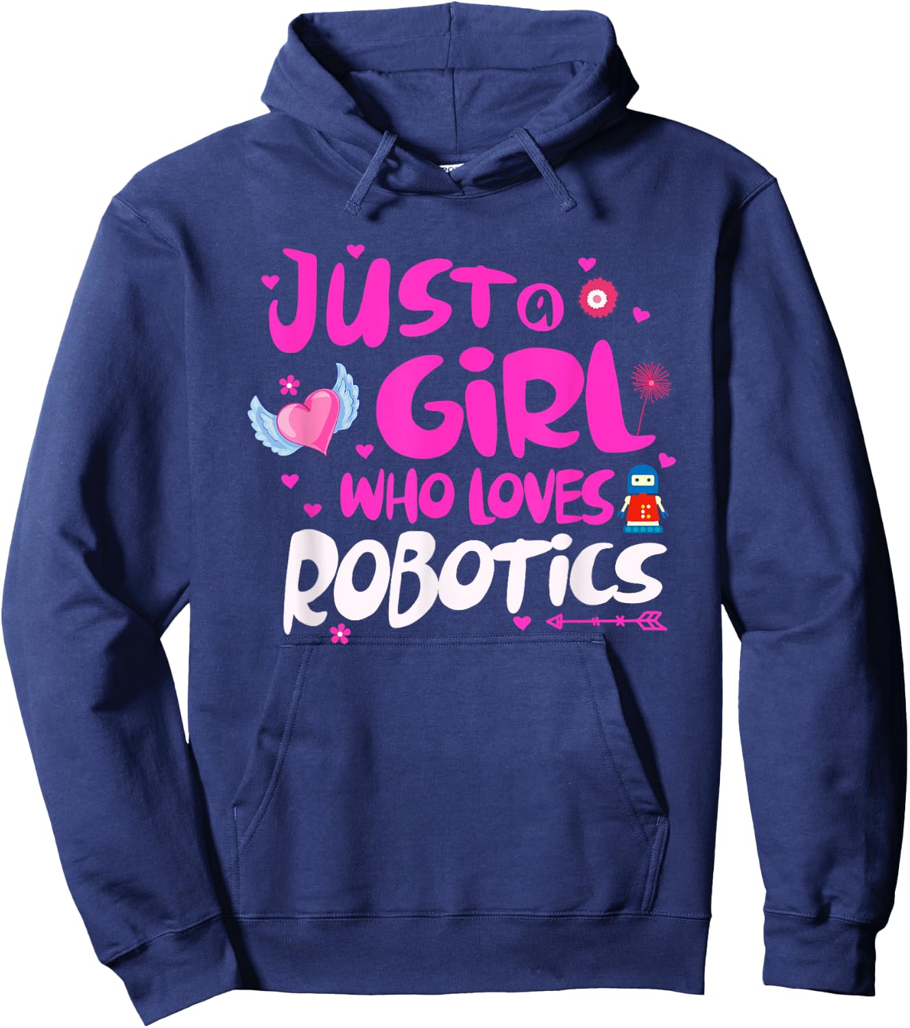 Just a Girl Who Loves Robotics Hoodie - Hoodie | Navy