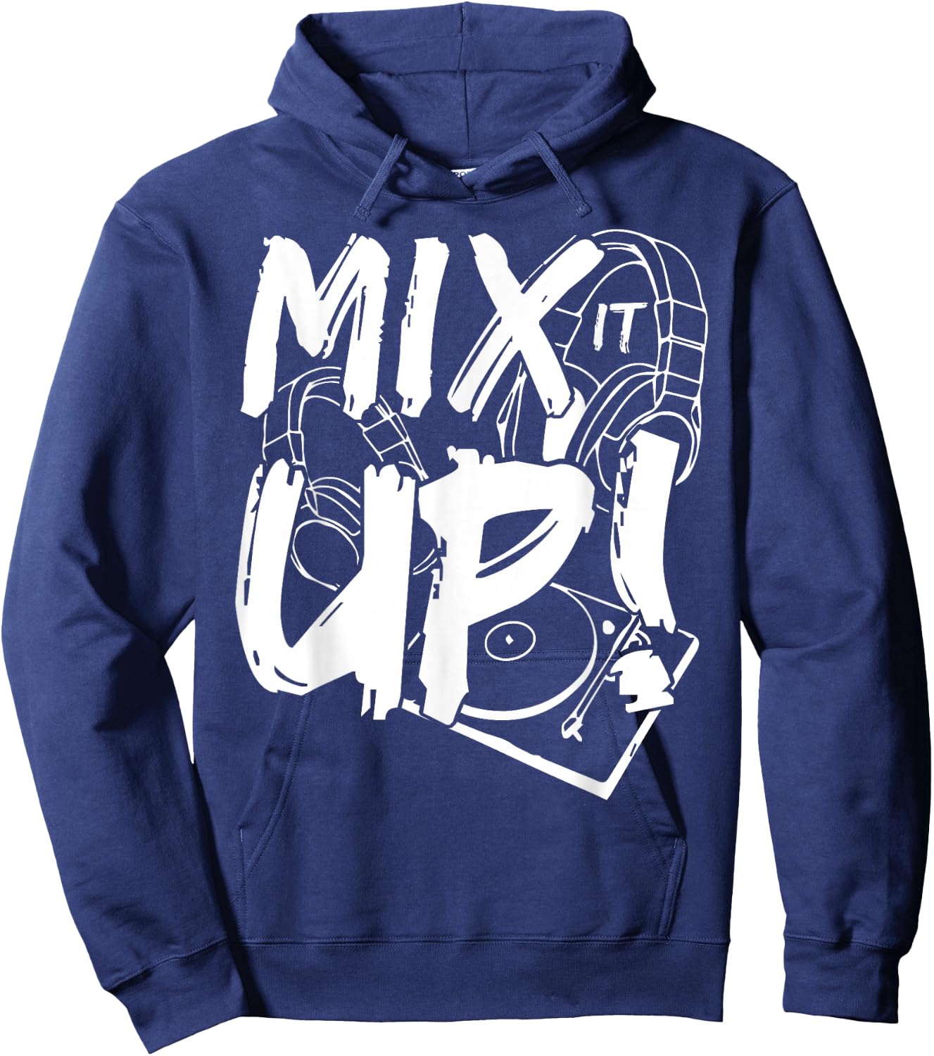 Mix it up! Disc DJ Headphone Music Gift Fun Hoodie - Hoodie | Navy