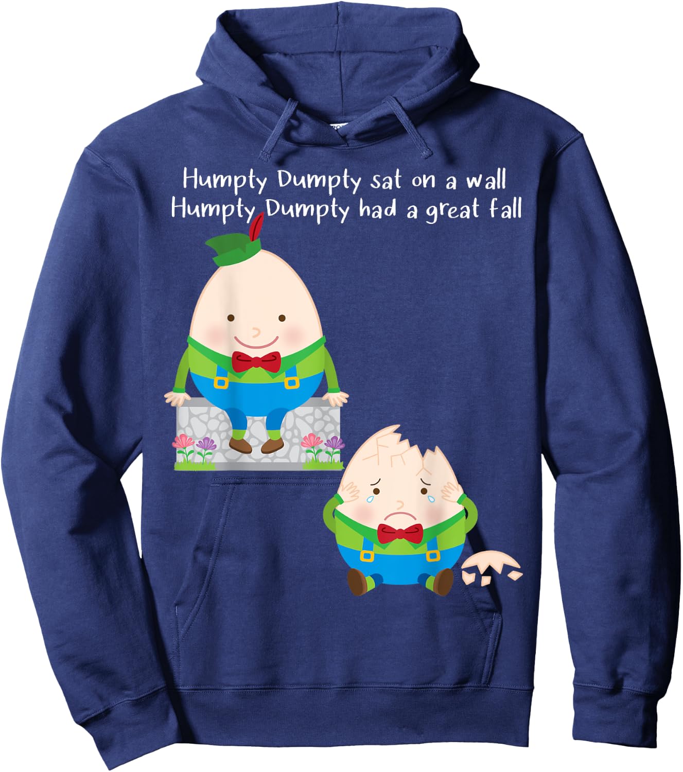 Humpty Dumpty Kids Nursery Song Rhyme Hoodie - Hoodie | Navy