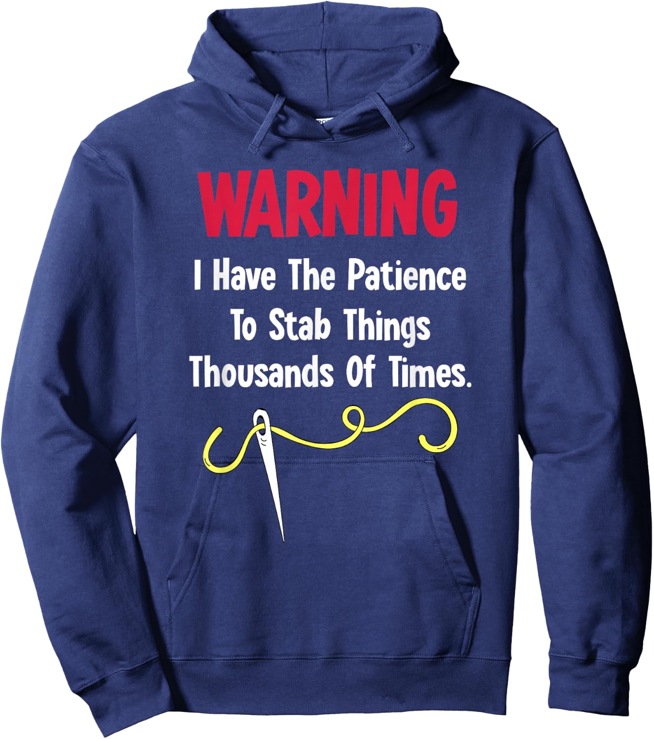Cross Stitch Needlepoint Sewing Quilting Funny Hoodie - Hoodie | Navy