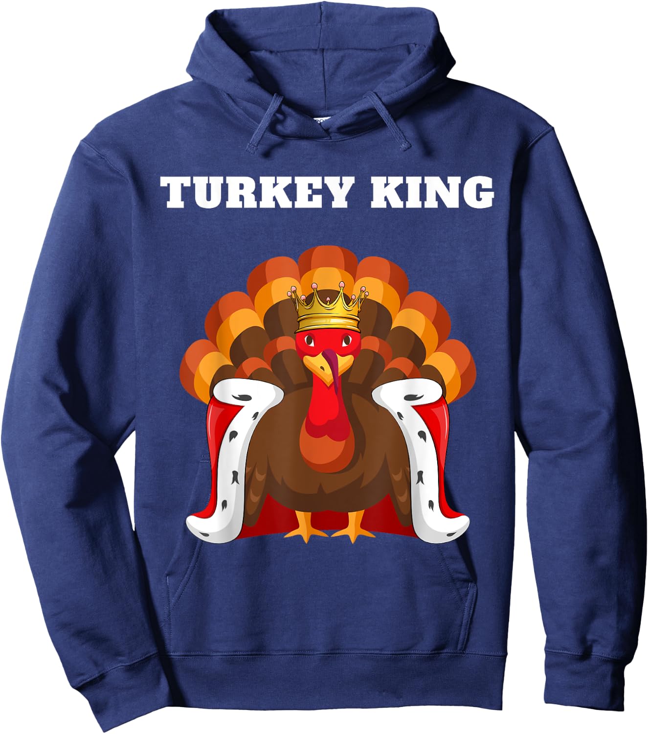 Turkey King | Turkey | Boys Turkey Hoodie - Hoodie | Navy