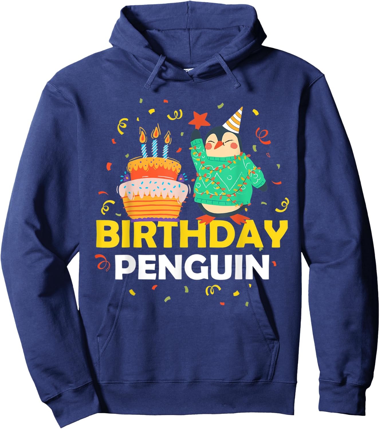 Birthday Penguin Hoodie - Hoodie | Navy