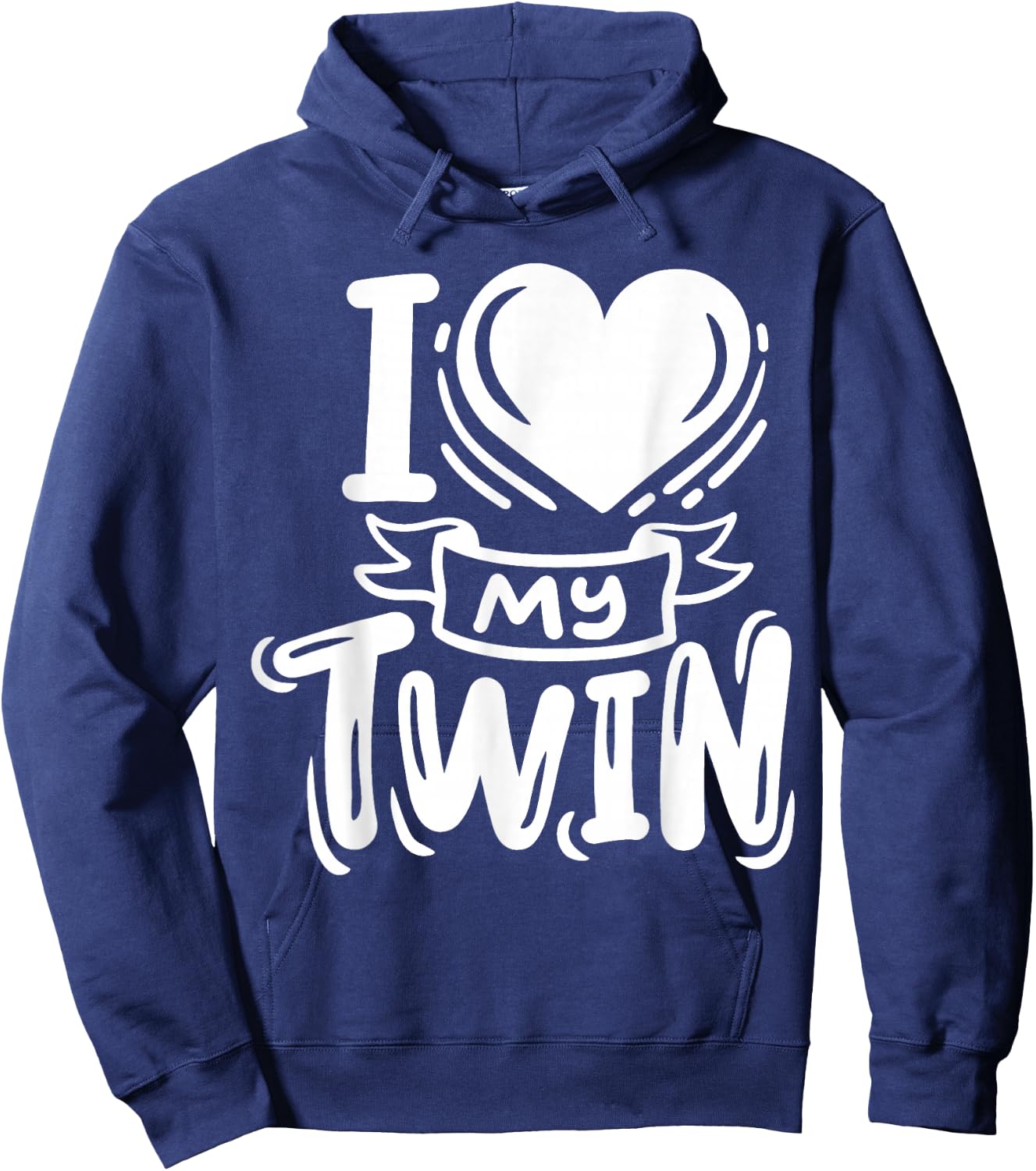 Twins Twin Brother Sister I Love My Twin Hoodie - Hoodie | Navy
