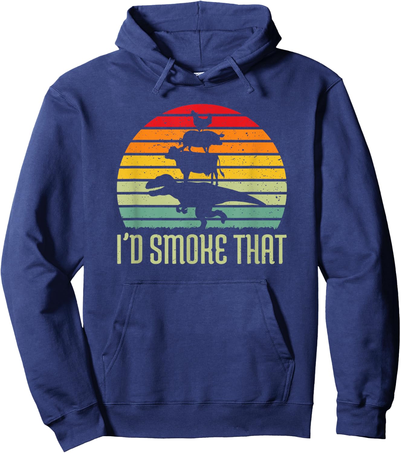 Barbecue Dinosaur BBQ Meat Grilling Smoker & Hoodie - Hoodie | Navy