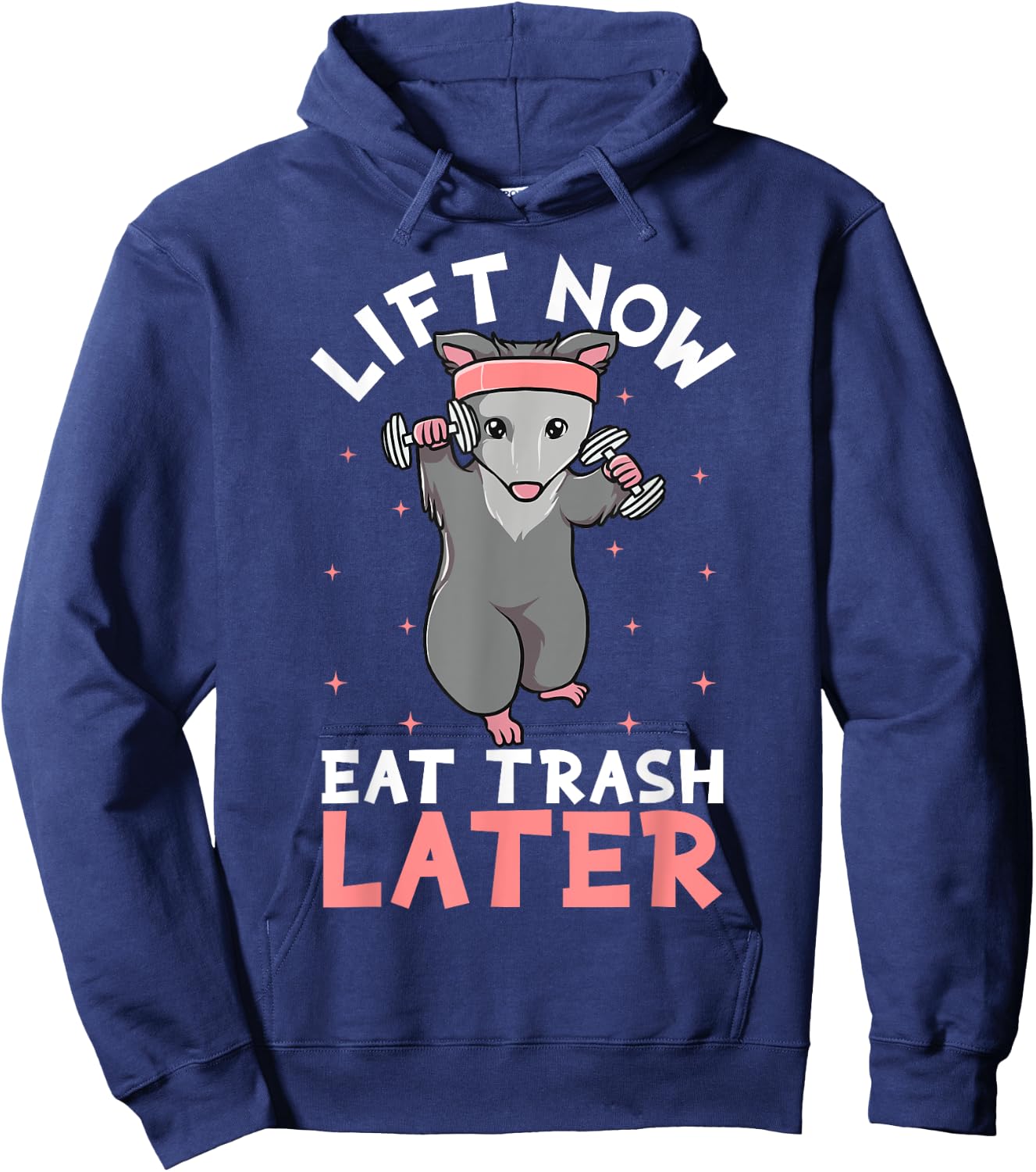 Lifting Opossum Funny Workout Gift Bodybuilding Hoodie - Hoodie | Navy