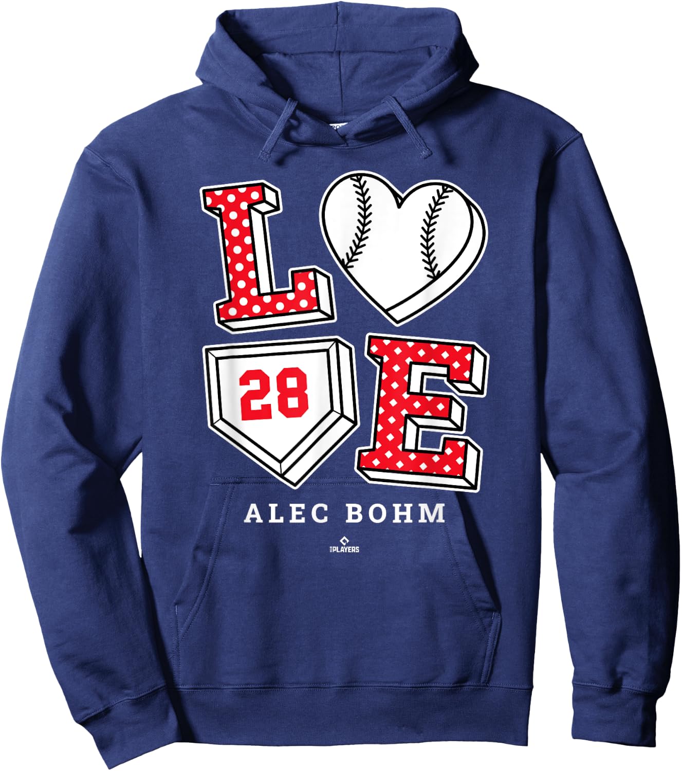 Love Alec Bohm Philadelphia MLBPA Hoodie - Hoodie | Navy