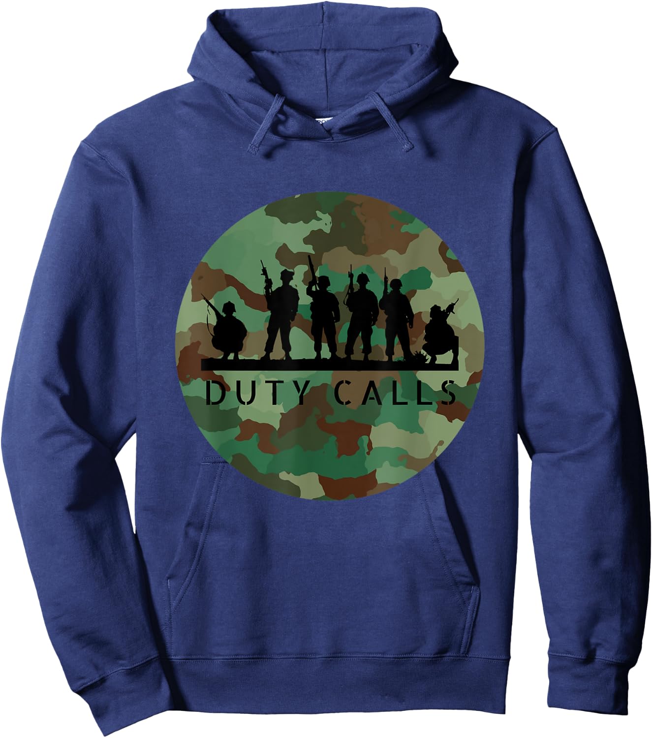 Duty Calls Cool Camouflage Soldier Figurines Hoodie - Hoodie | Navy