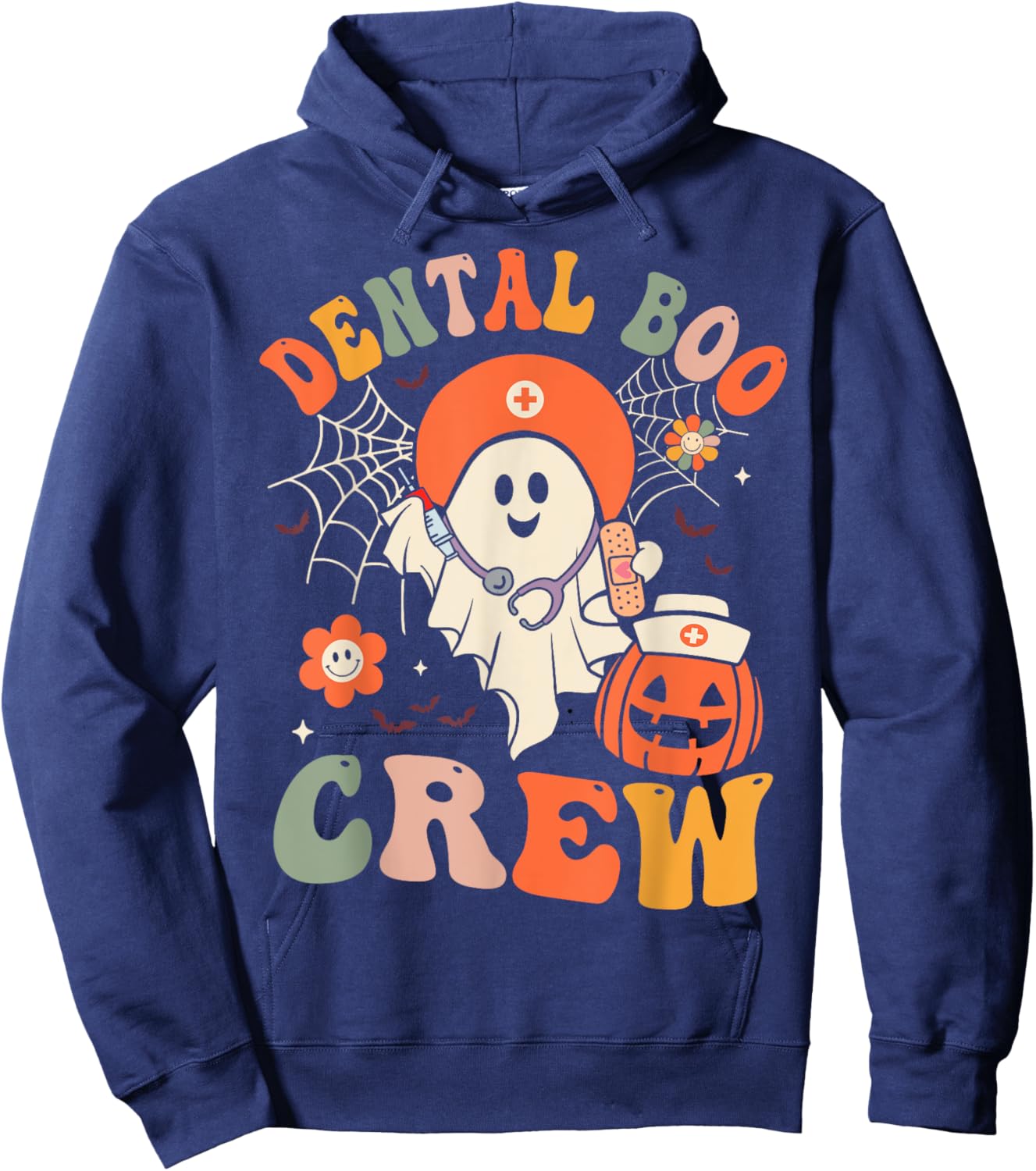 Dental Boo Crew Cute Dental Halloween Dentist Hoodie - Hoodie | Navy