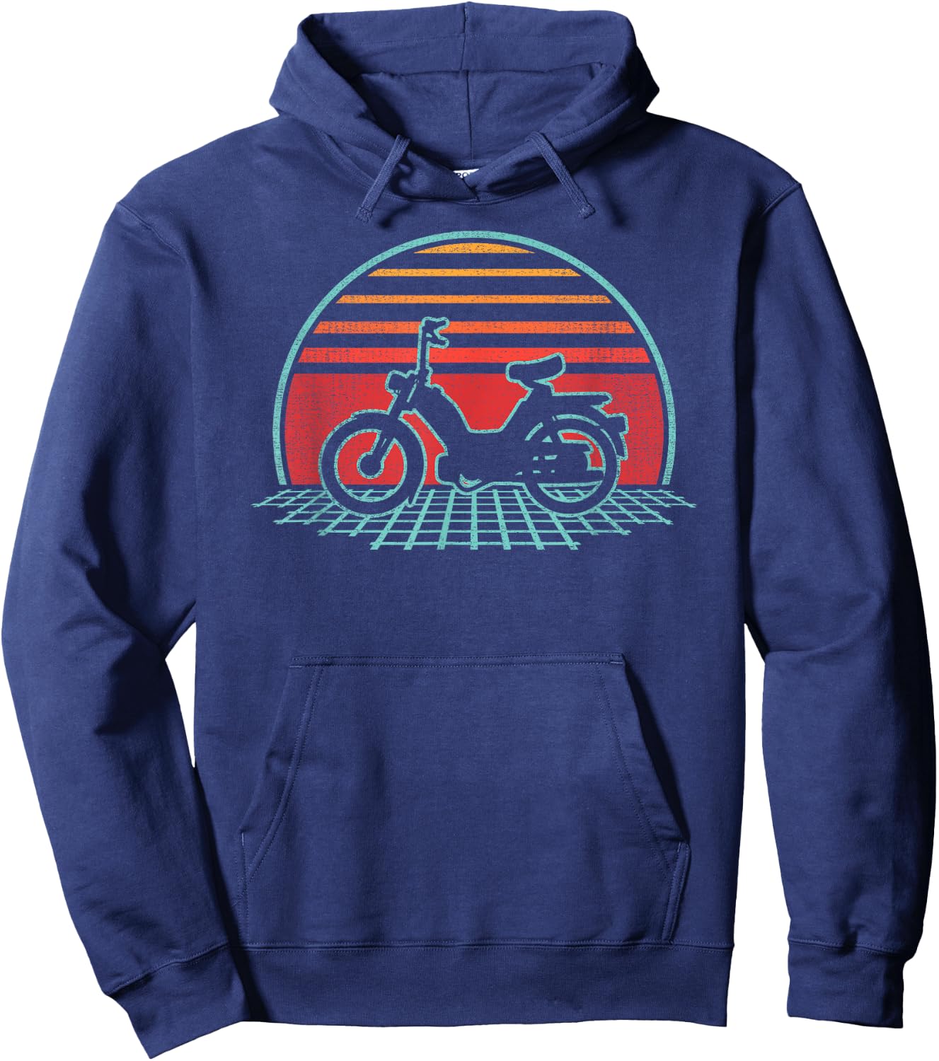 Moped Retro 80s Style Hoodie - Hoodie | Navy