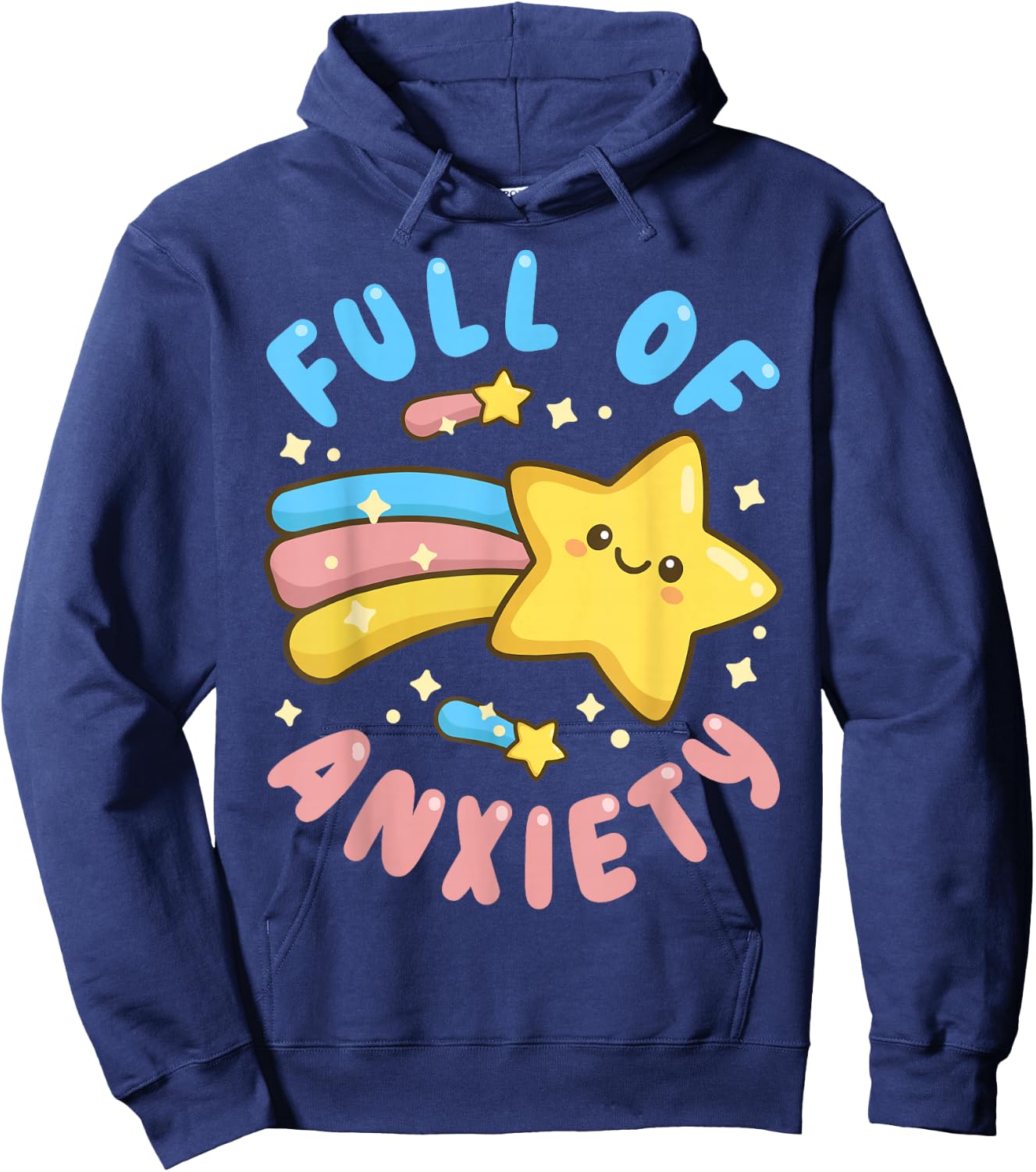 Pastel Goth Full of Anxiety Hoodie - Hoodie | Navy