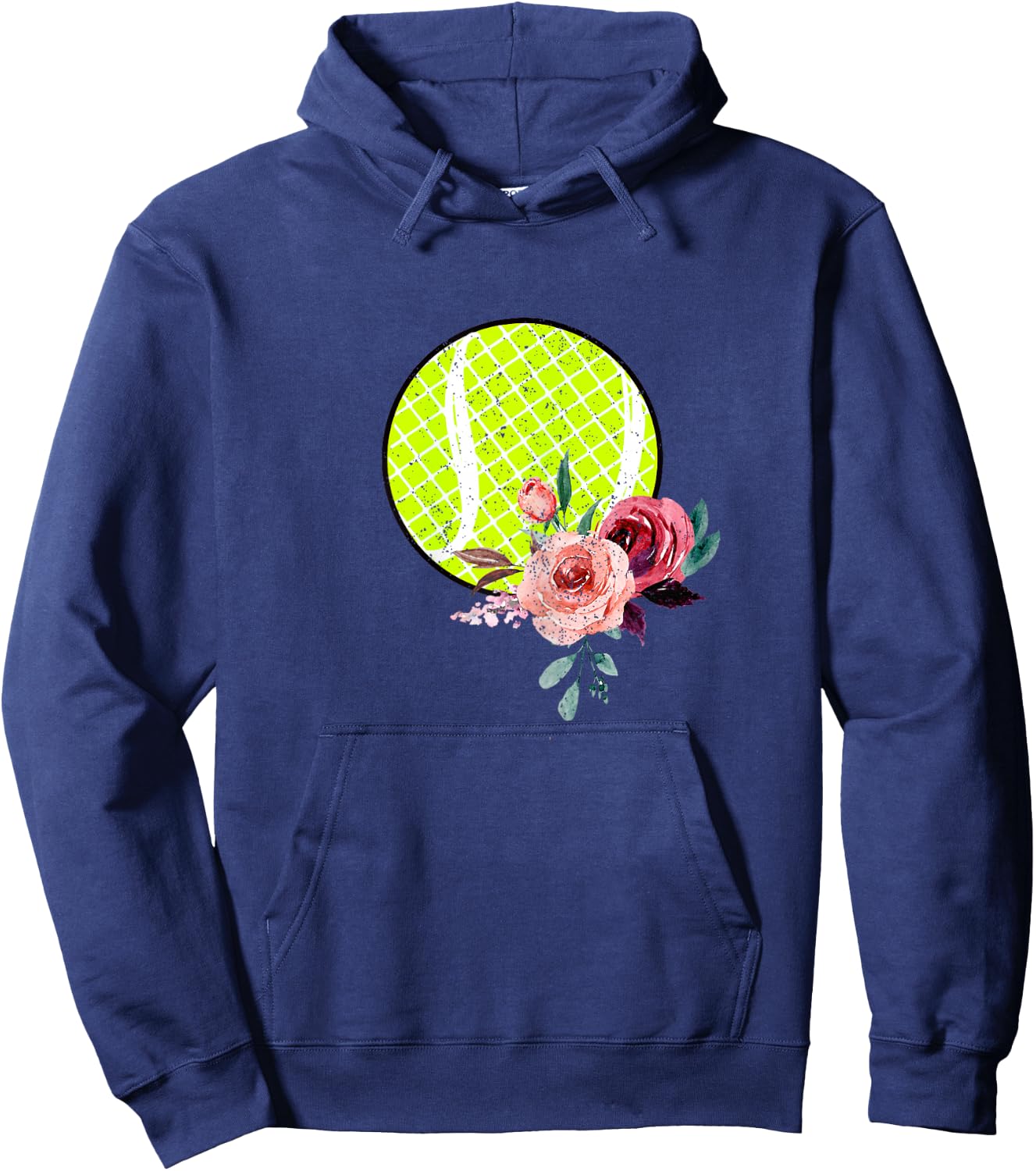 Floral Tennis Teen Girls and Women Flower Print Hoodie - Hoodie | Navy