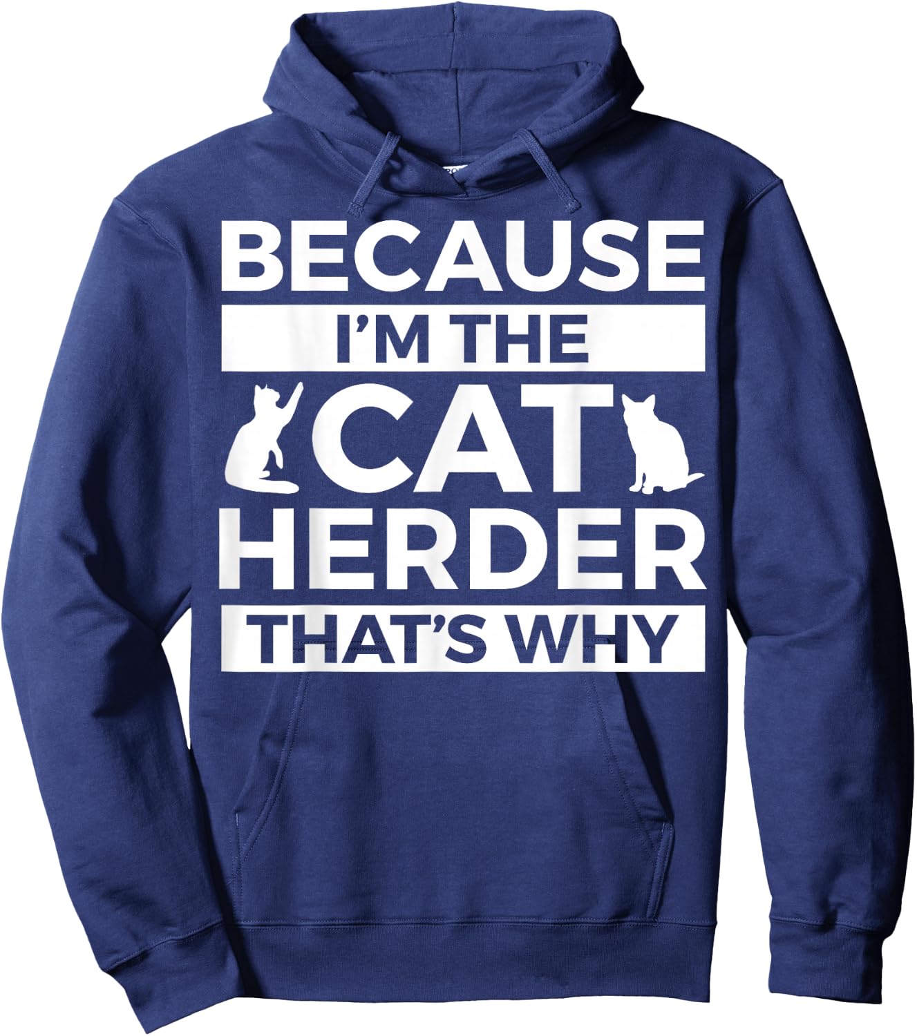 Cat Herder Apparel - Funny Cute Herders Design Hoodie - Hoodie | Navy