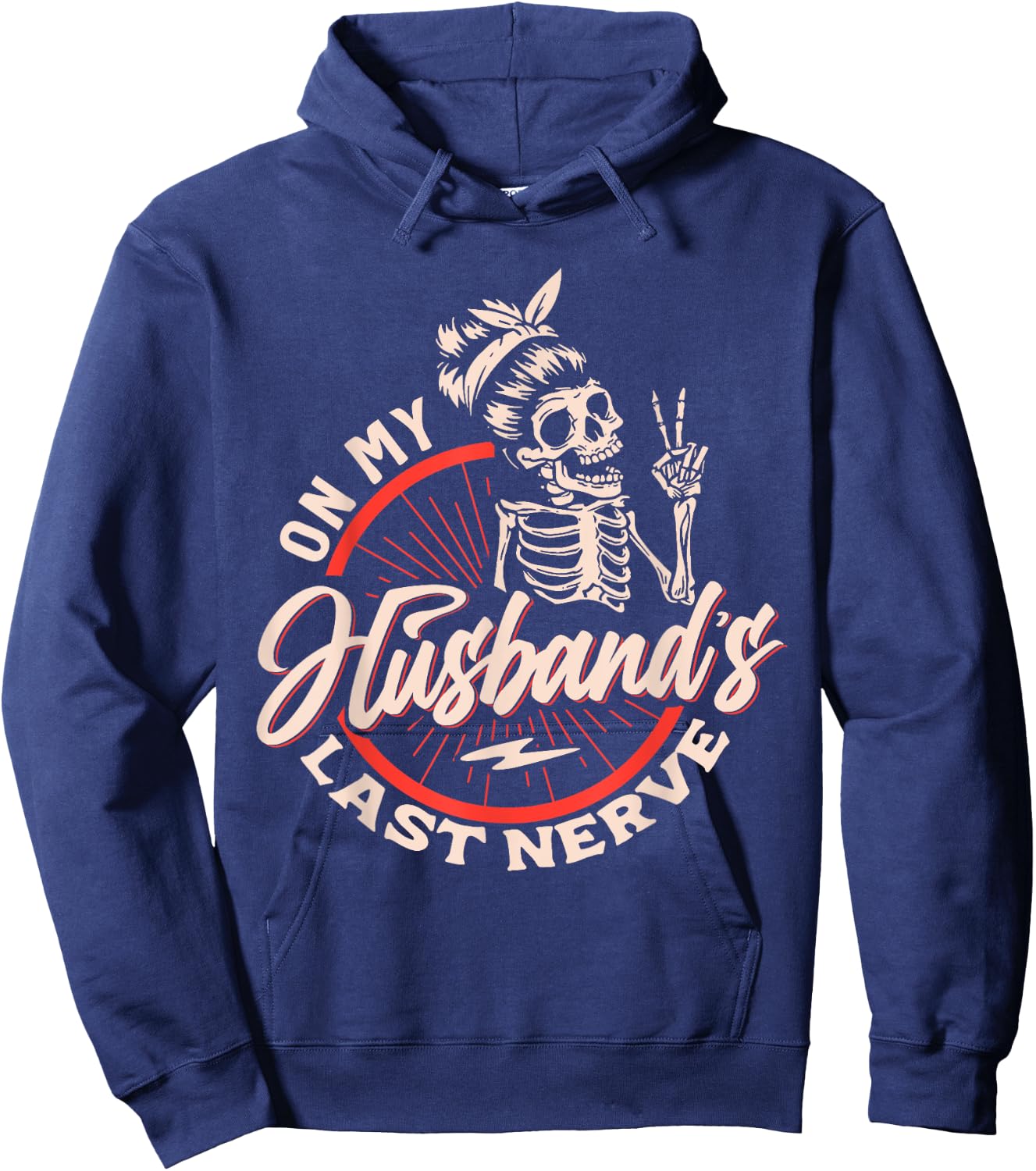 On My Husbands Last Nerve Hoodie - Hoodie | Navy