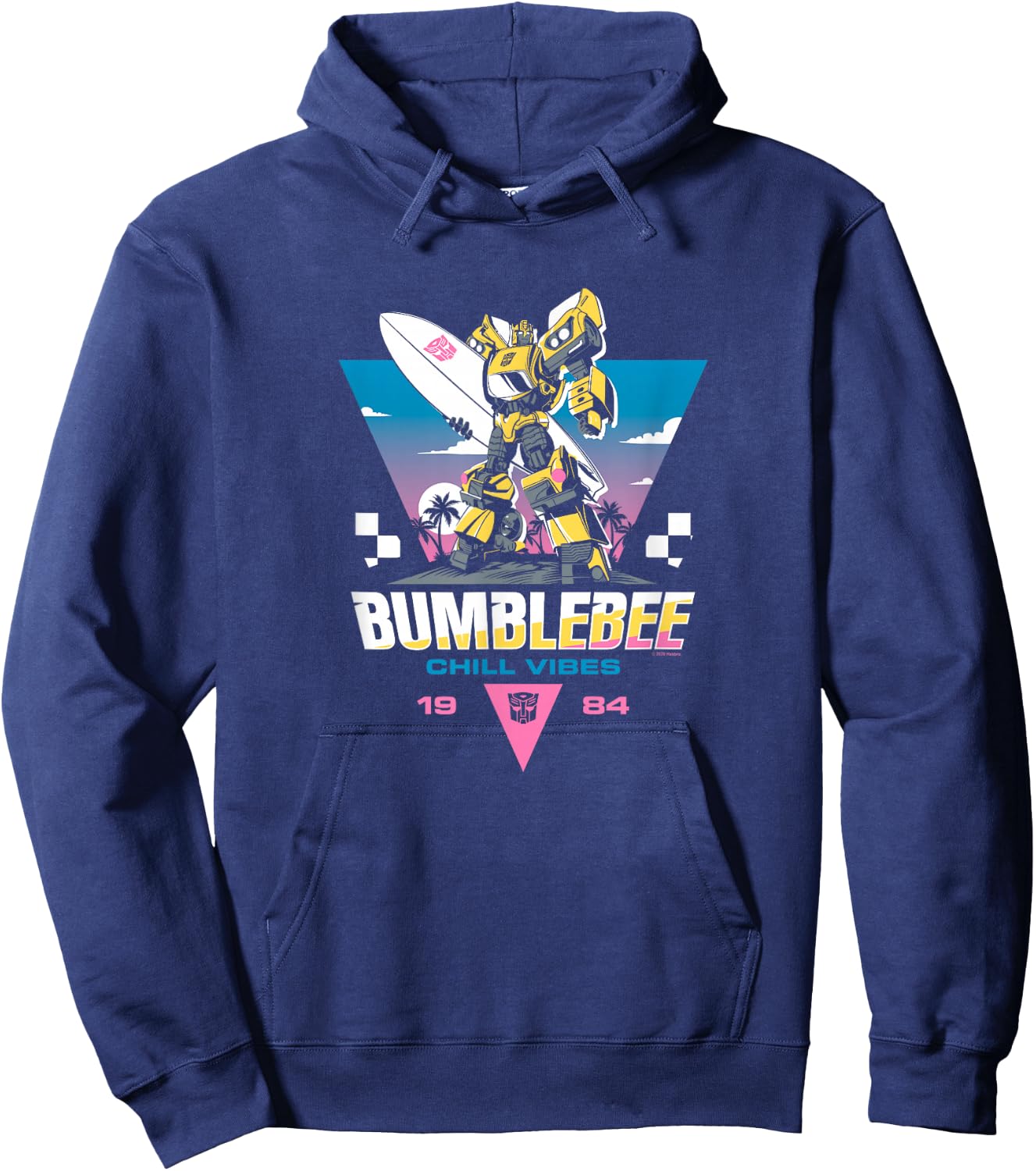 Transformers Bumblebee Chill Vibes Portrait Hoodie - Hoodie | Navy