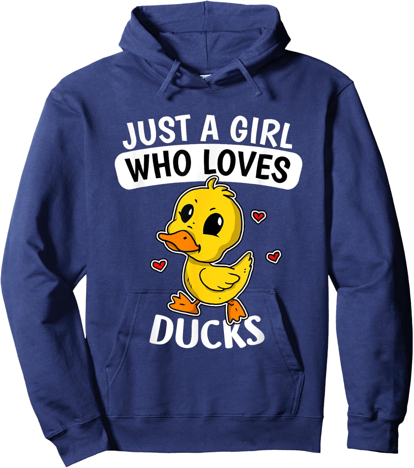 Just A Girl Who Loves Ducks Funny Duck Costume Hoodie - Hoodie | Navy