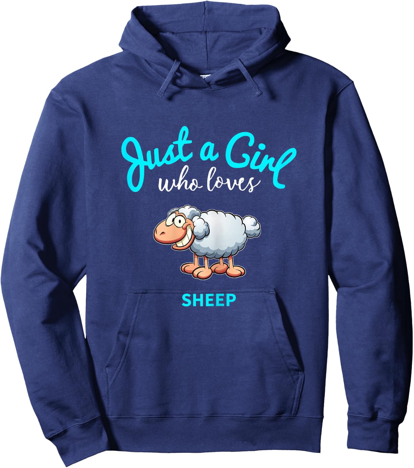 Sheep shirt for girls, children's sheep Hoodie - Hoodie | Navy