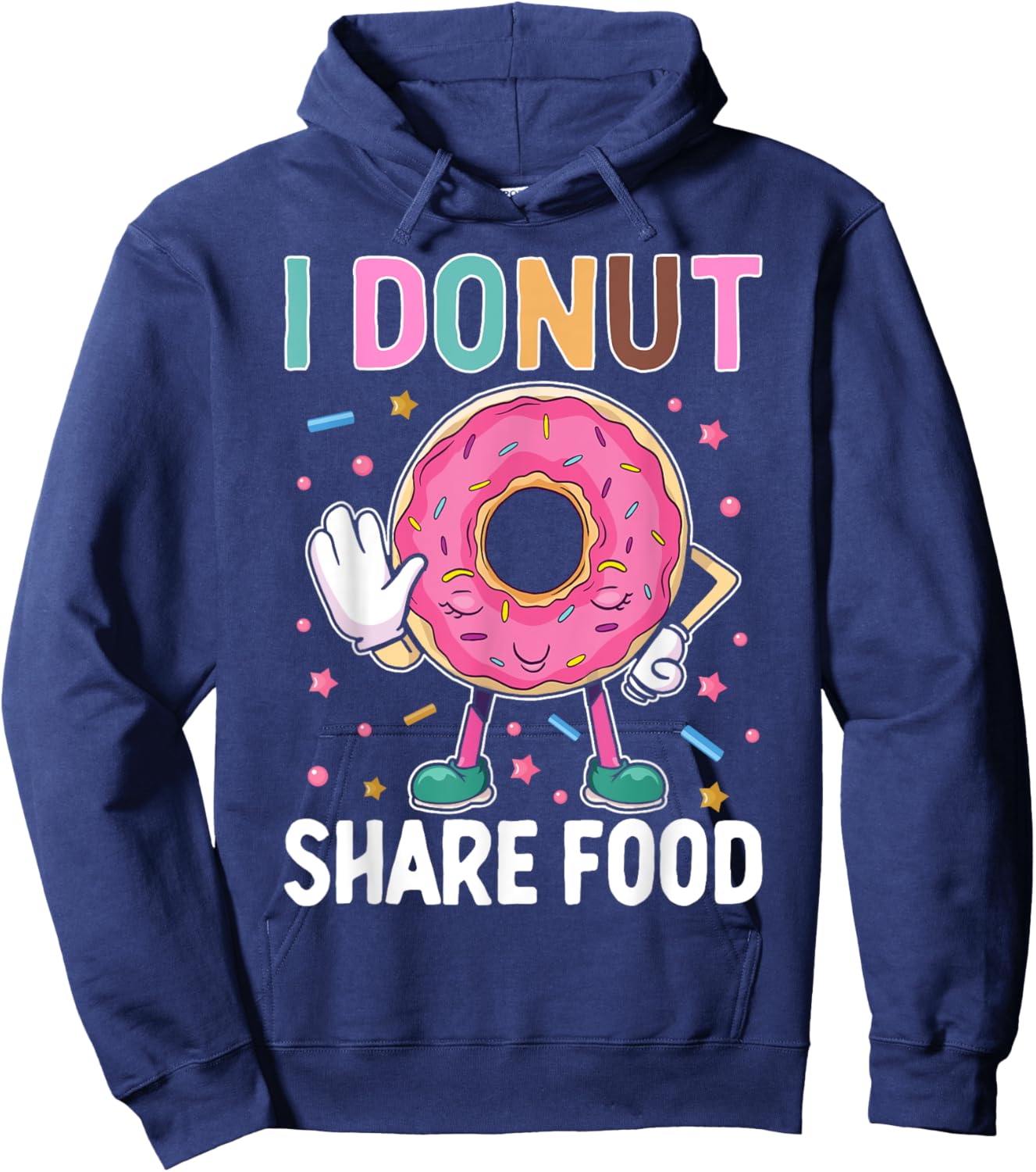 I Donut Share Food Hoodie - Hoodie | Navy