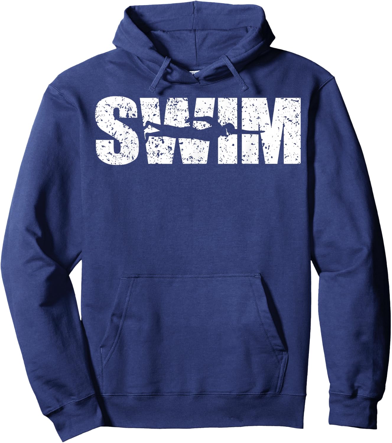 Distressed Look Swimming Gift Swimmers Hoodie - Hoodie | Navy