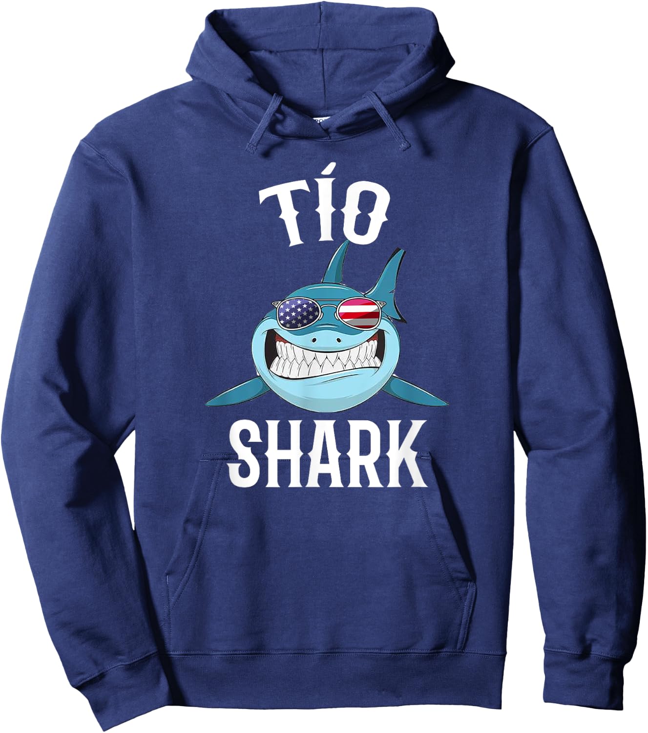 4th Of July Tio Shark Spanish Uncle Patriotic Hoodie - Hoodie | Navy