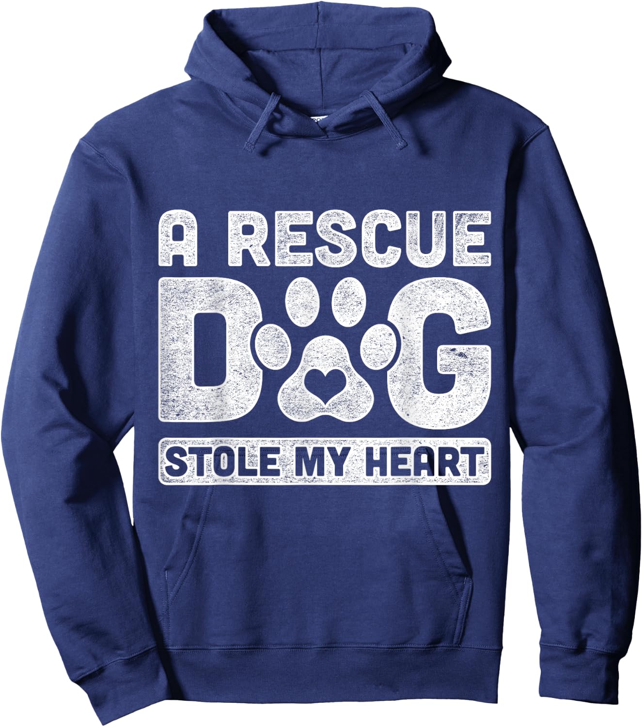 A Rescue Dog Stole My Heart Rescued Hoodie - Hoodie | Navy