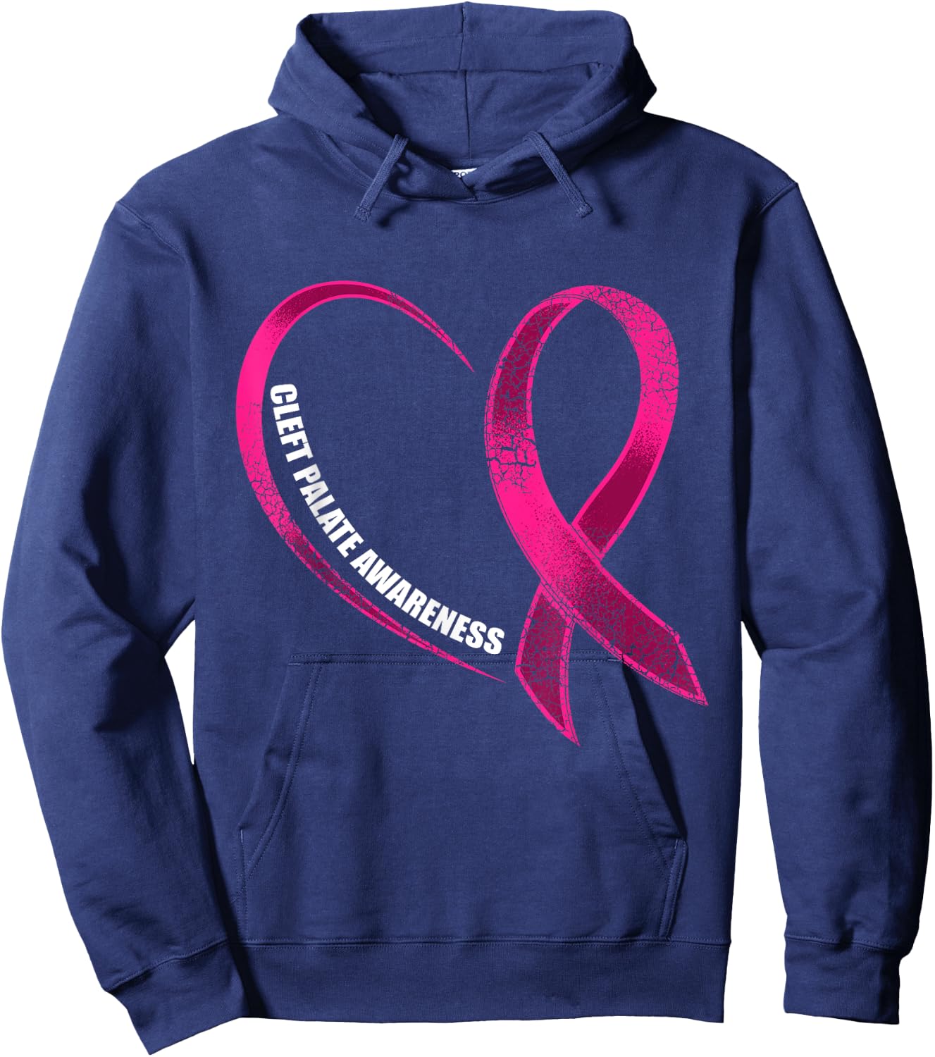 Cleft Palate Lip Heart Cleft Strong Awareness Hoodie - Hoodie | Navy