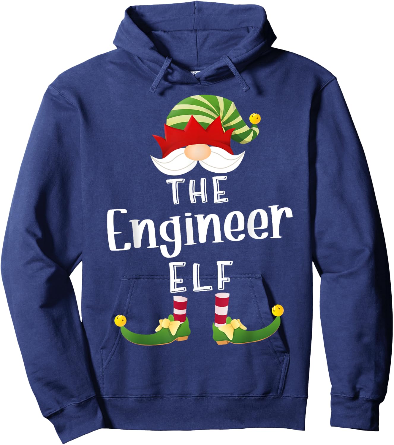 Engineer Elf Group Christmas Funny Pajama Party Hoodie - Hoodie | Navy